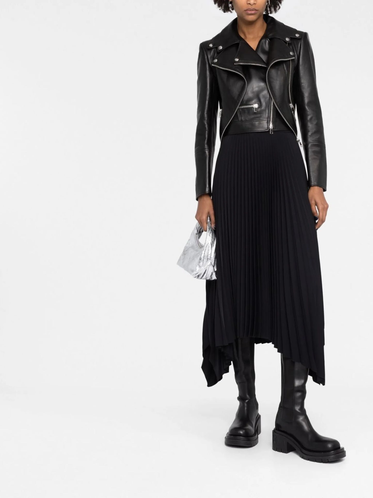 asymmetrical leather biker jacket