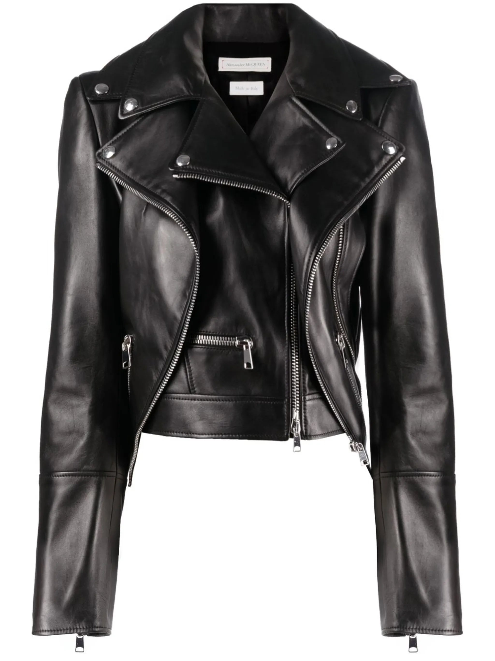 asymmetrical leather biker jacket