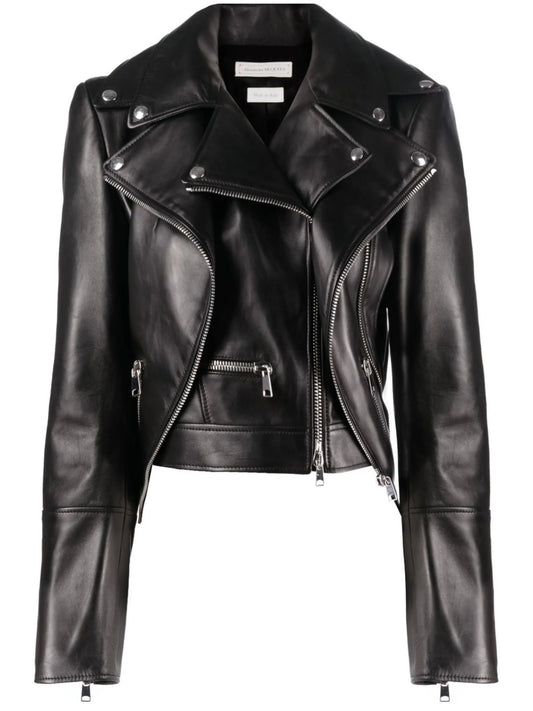 asymmetrical leather biker jacket