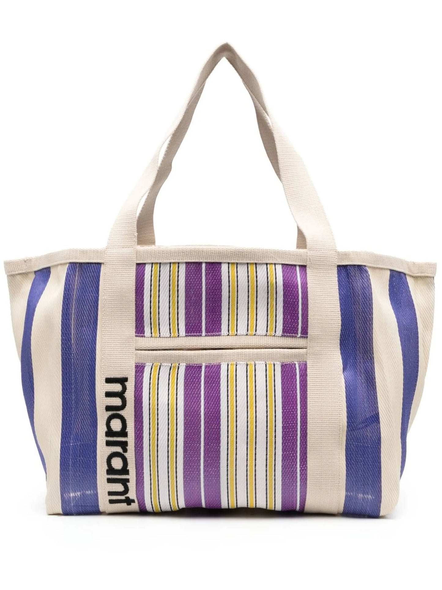 Darwen stripe pattern canvas tote bag