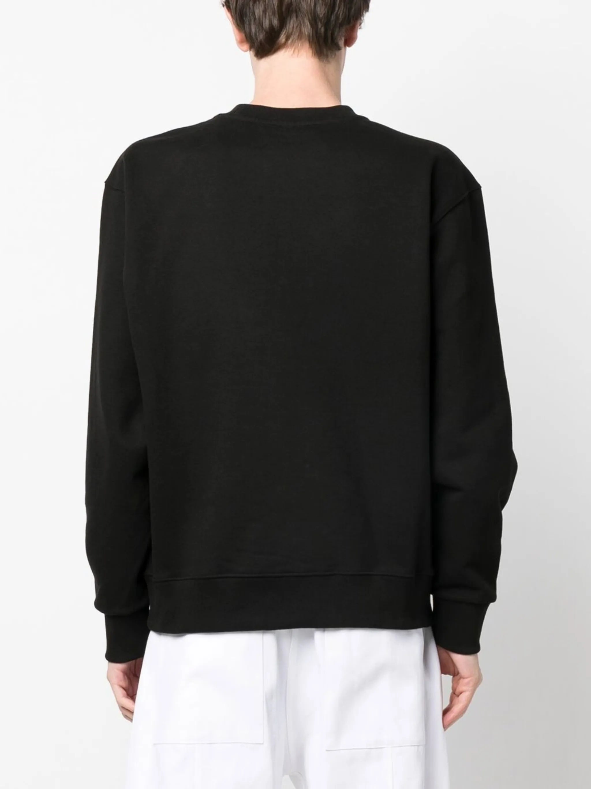 logo intarsia crew neck jumper