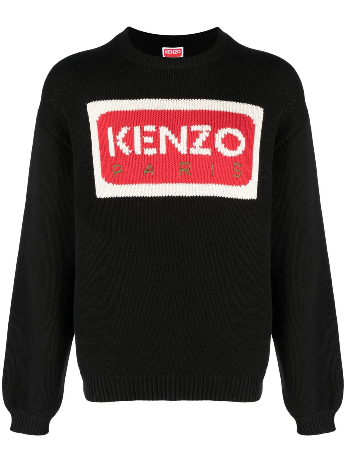 logo intarsia crew neck jumper