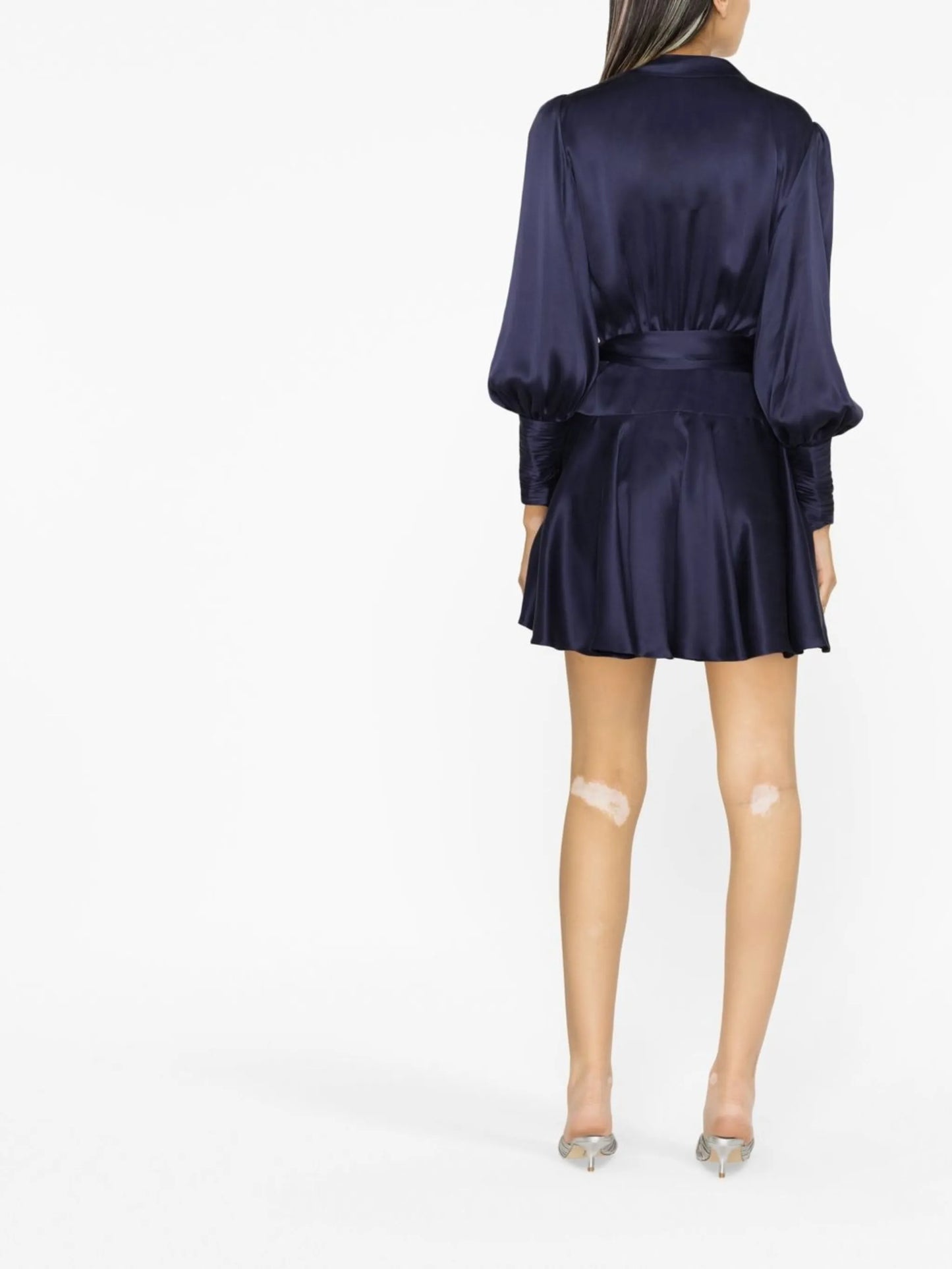 silk wrap mini dress