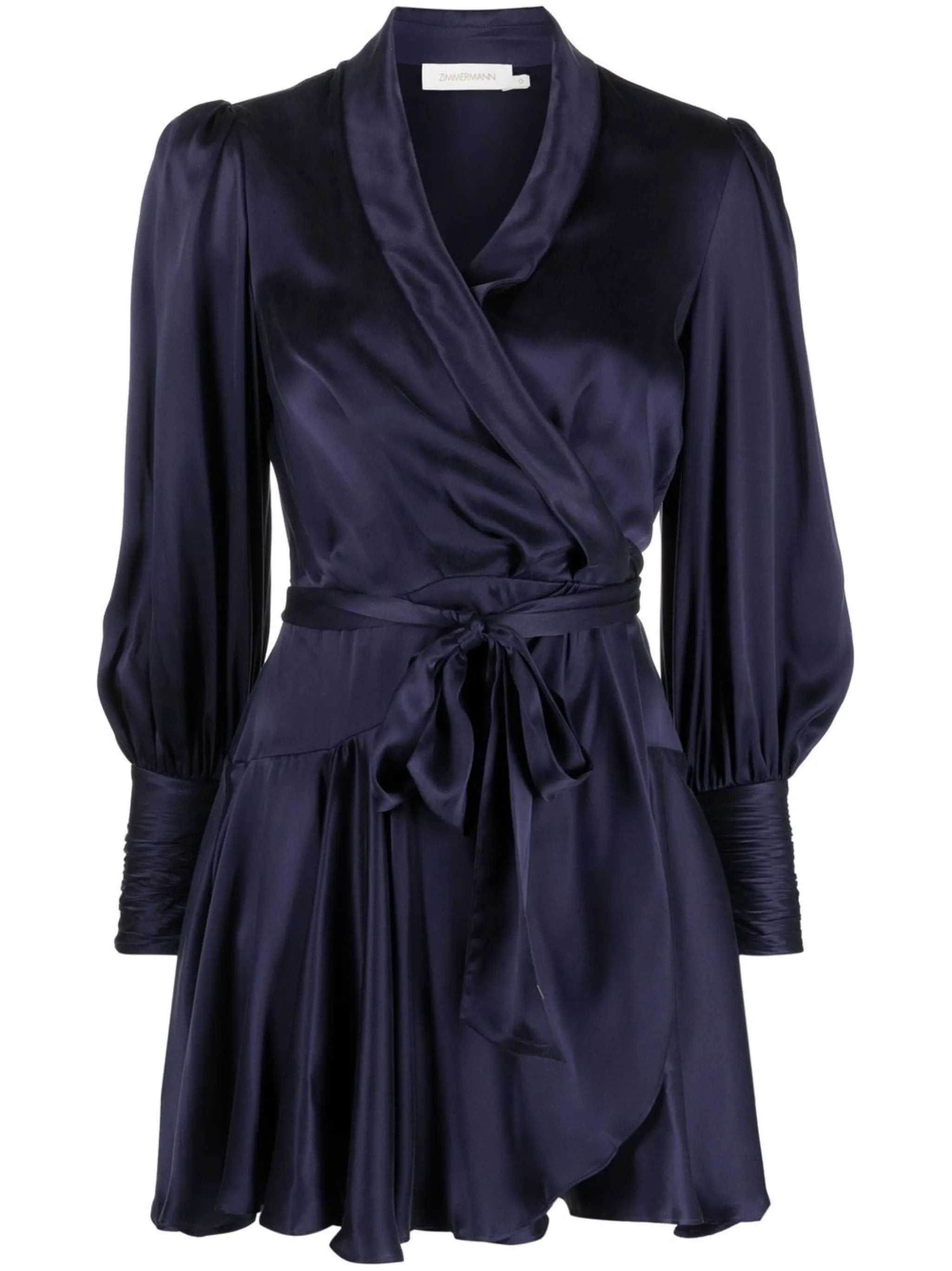 silk wrap mini dress