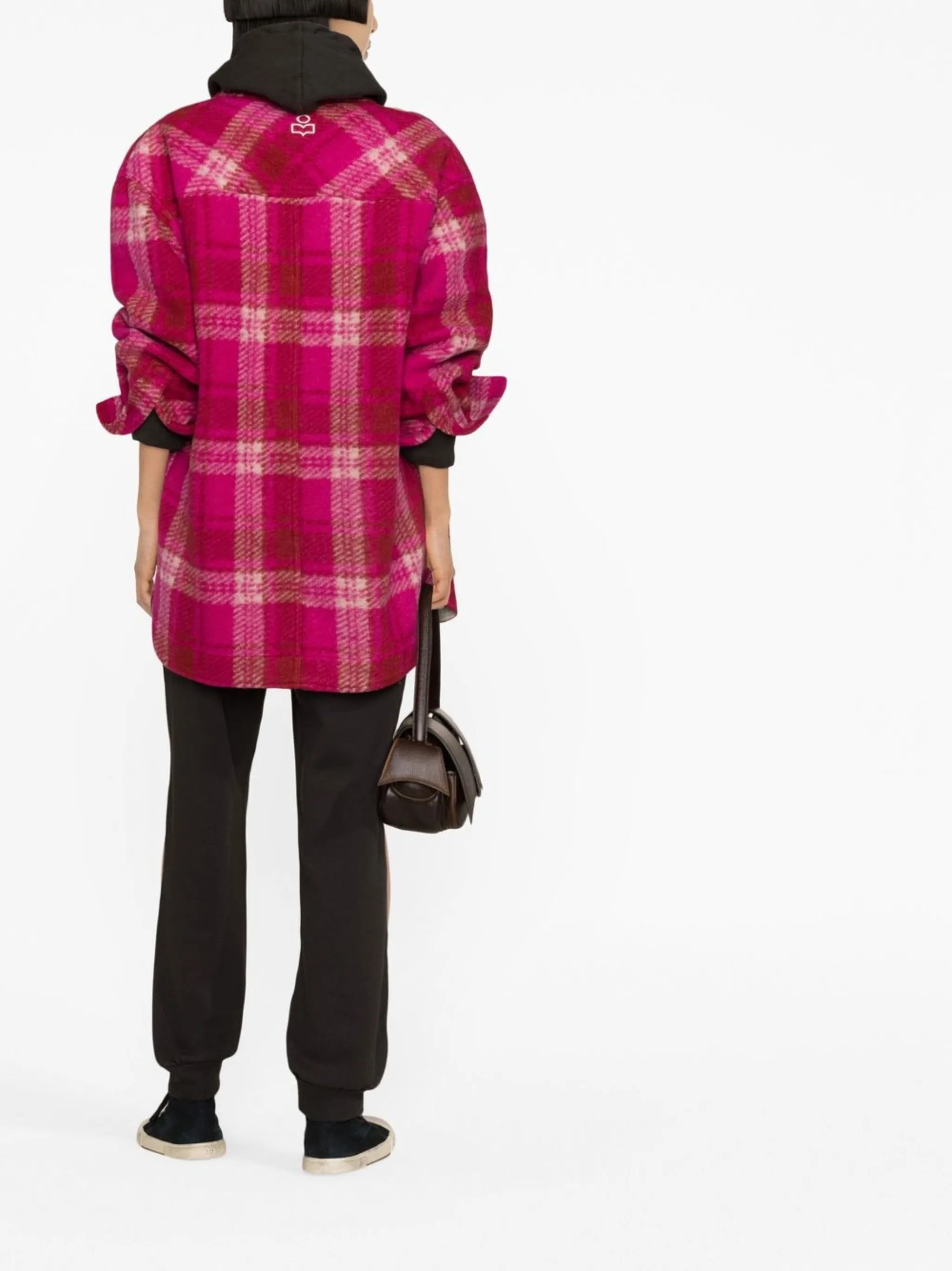 button-up checked jacket