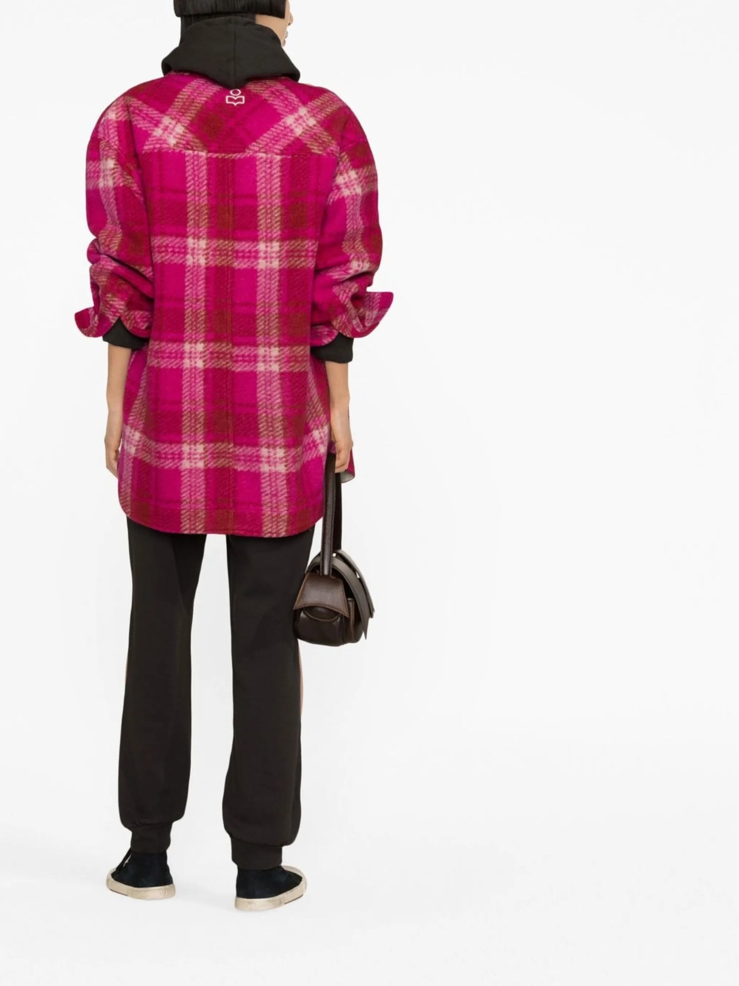 button-up checked jacket