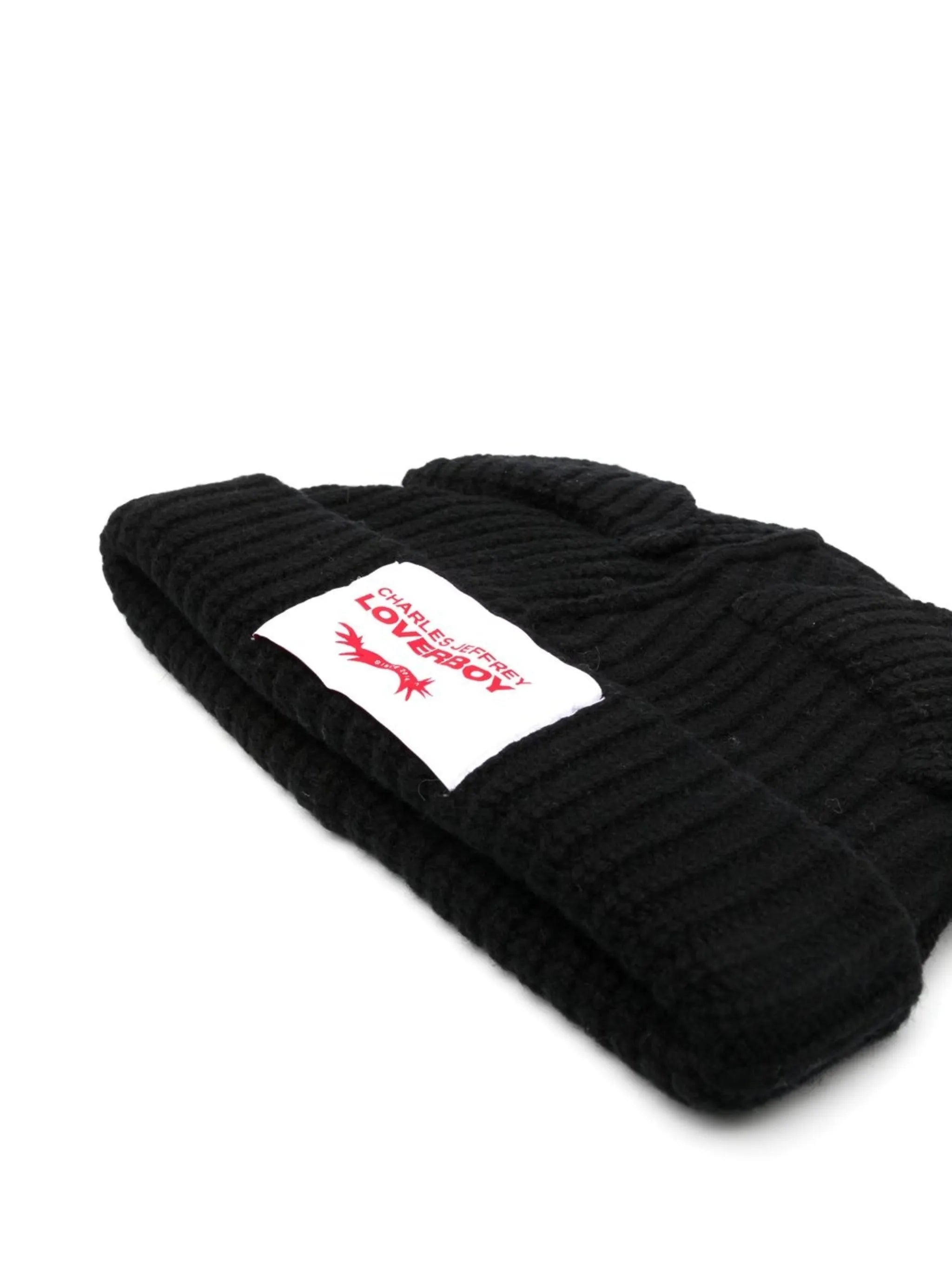 knitted cat-ear detail beanie hat