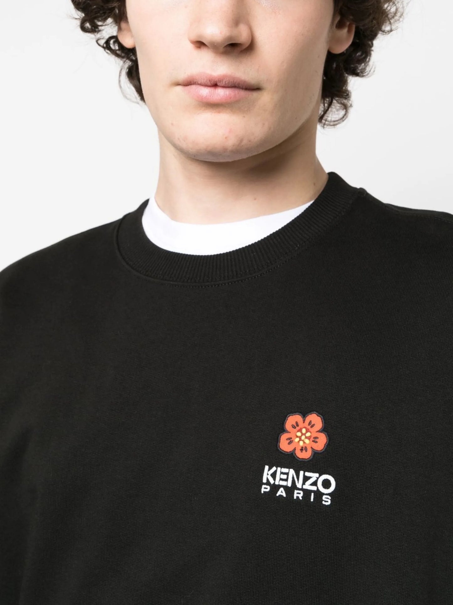 logo-print crew neck sweatshirt