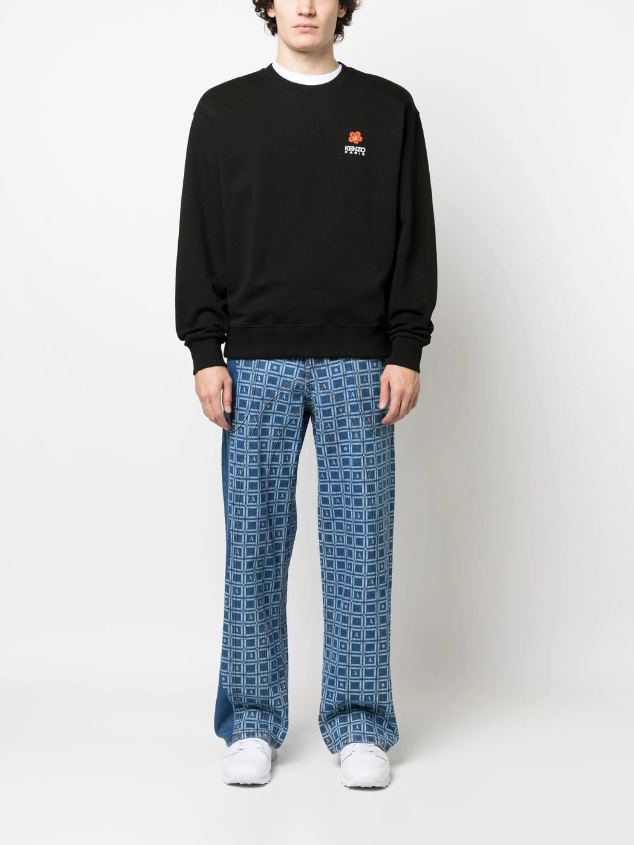 logo-print crew neck sweatshirt