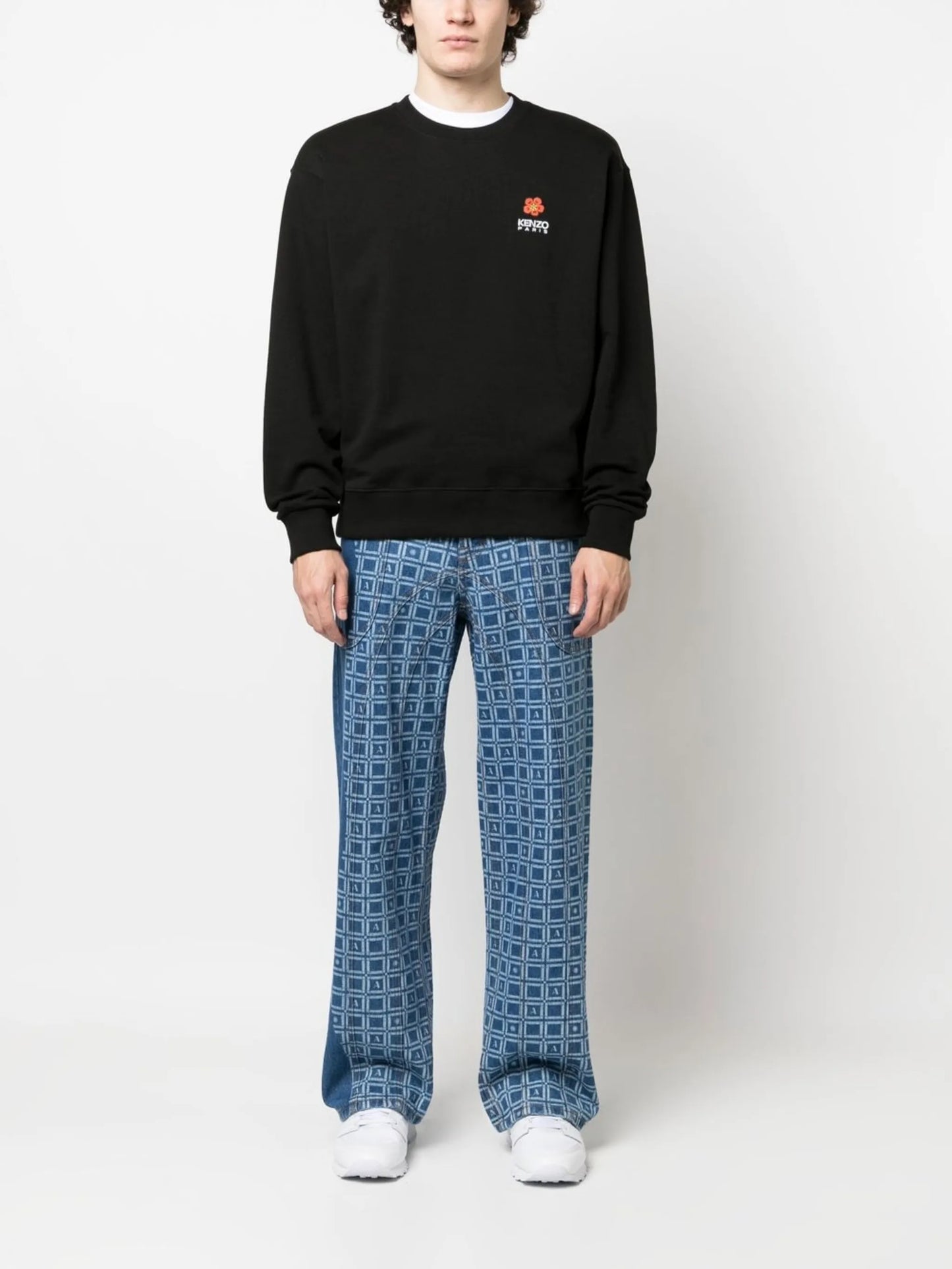 logo-print crew neck sweatshirt
