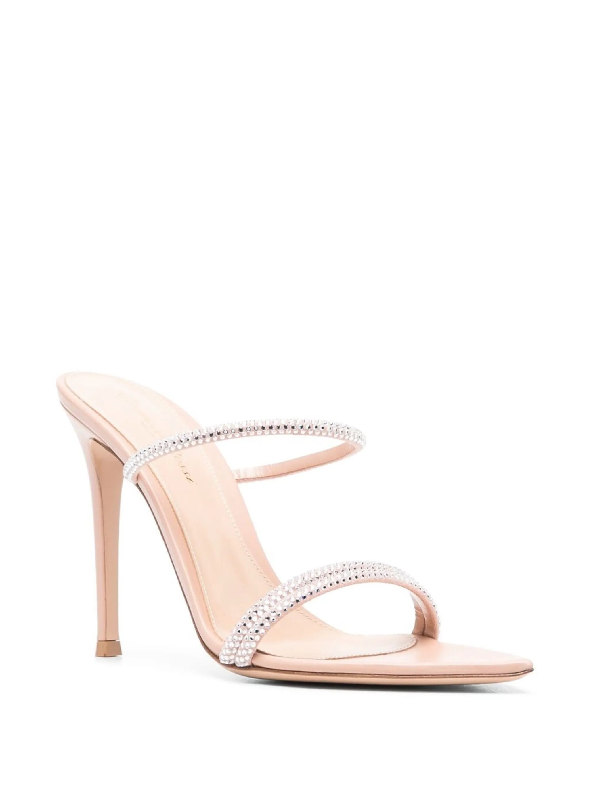 Cannes 105mm suede sandals