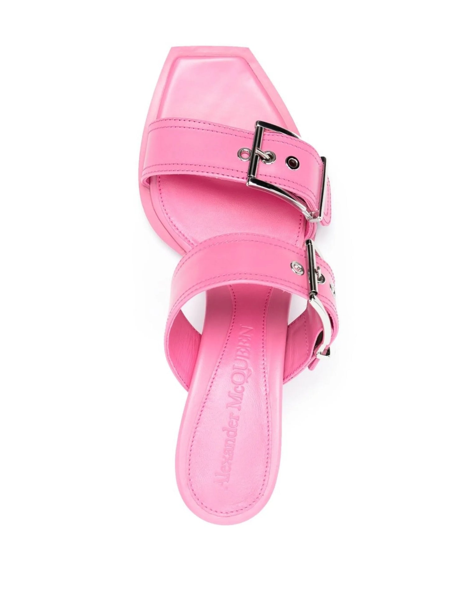75mm buckled leather sandals