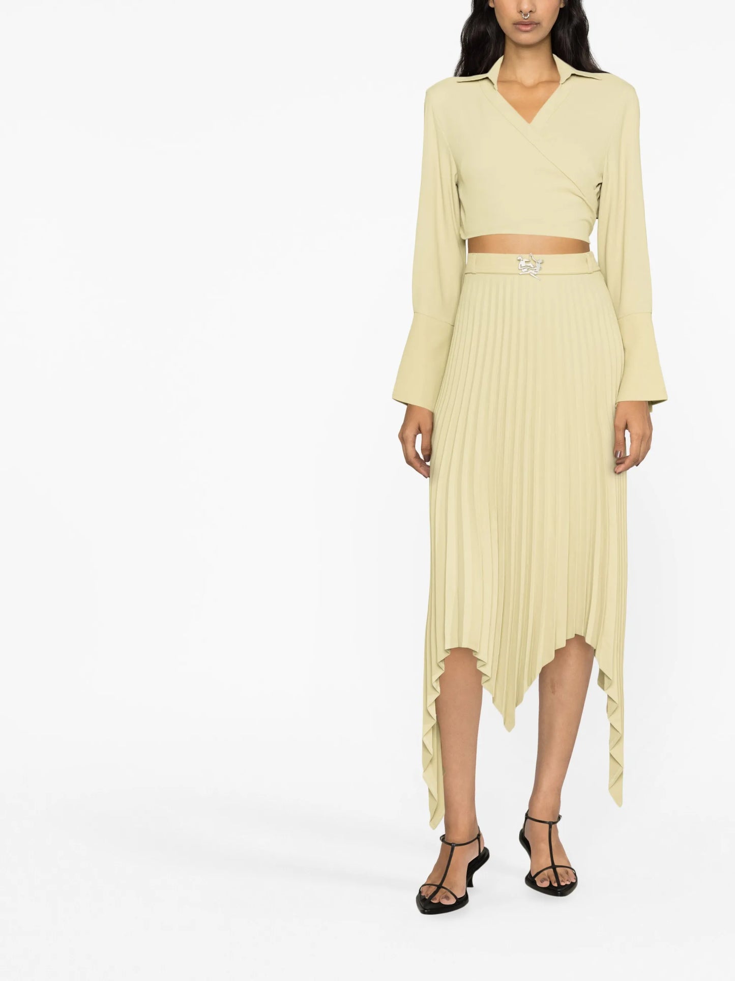 tie-back cropped wrap top