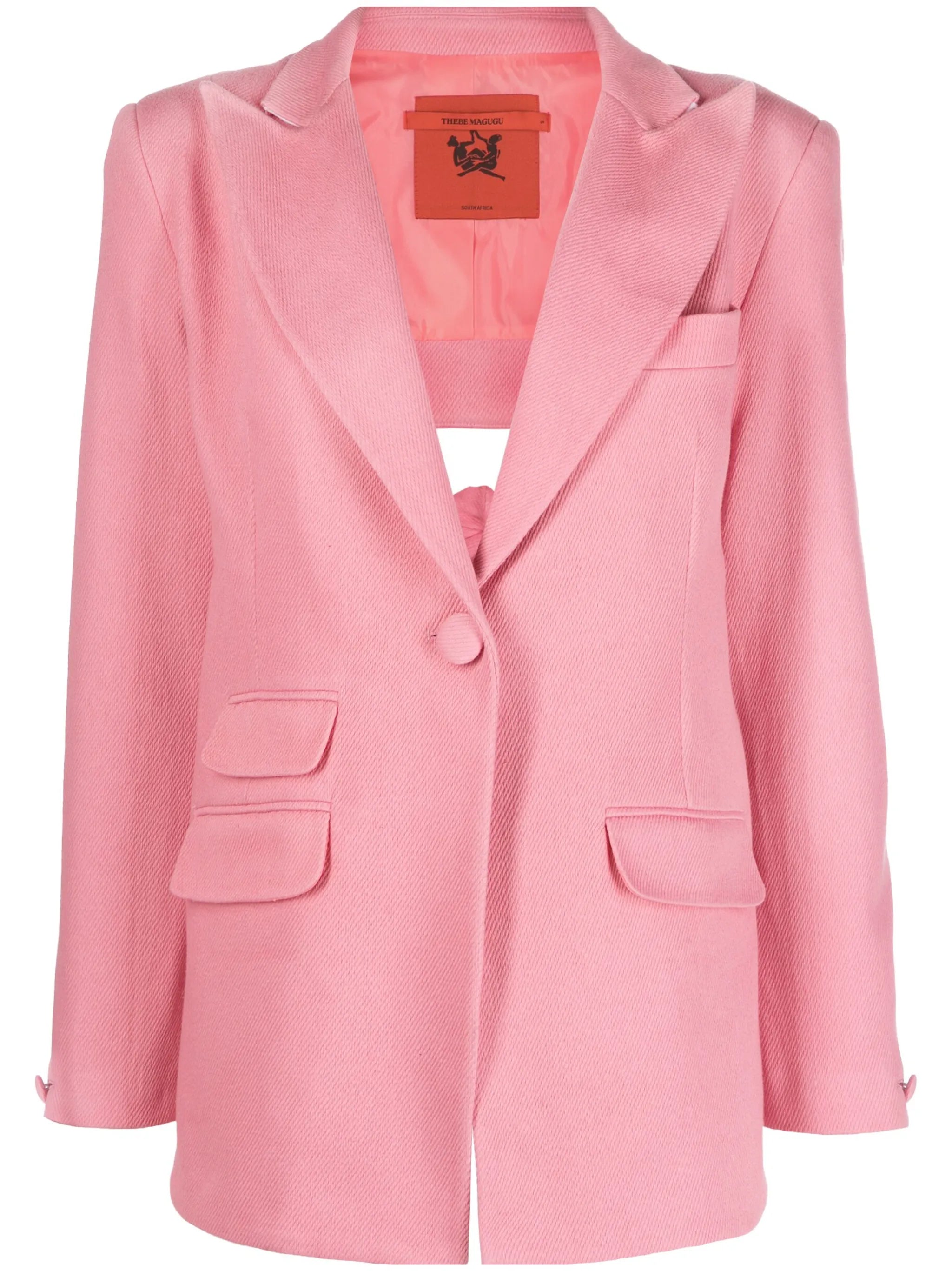 backless single-breasted blazer