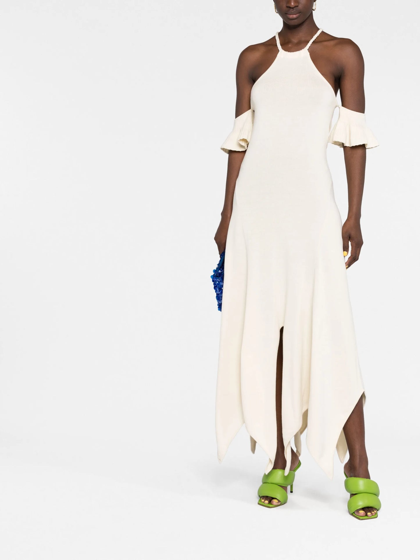 handkerchief halterneck dress