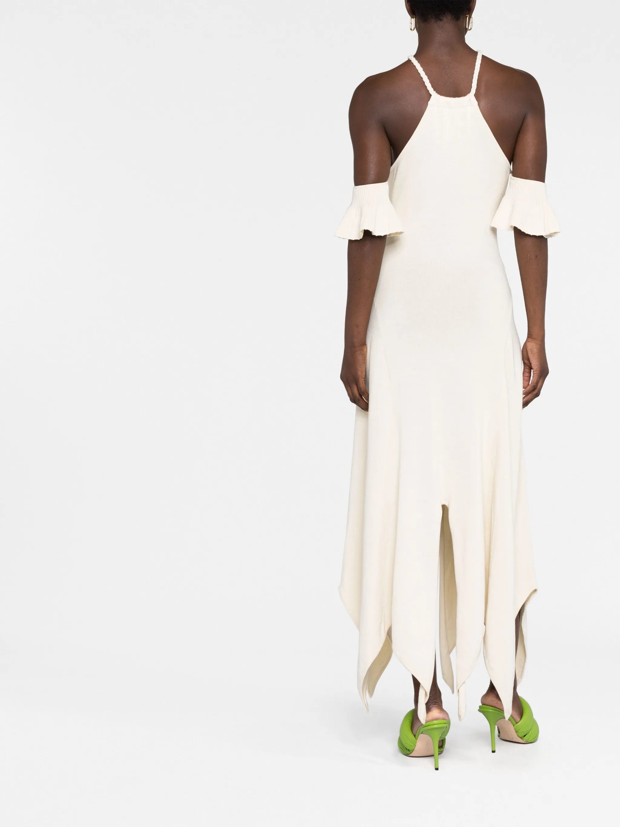 handkerchief halterneck dress