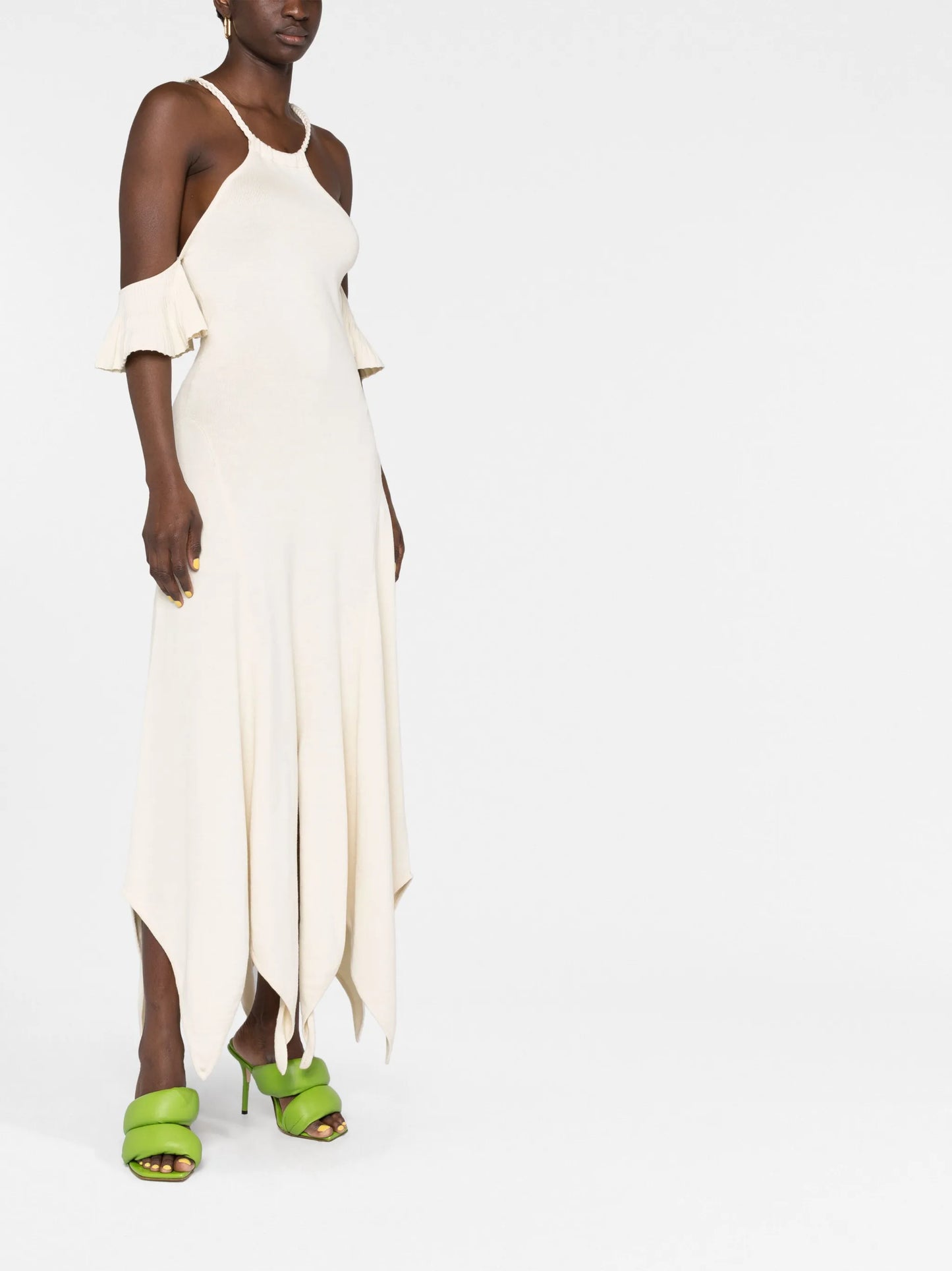handkerchief halterneck dress