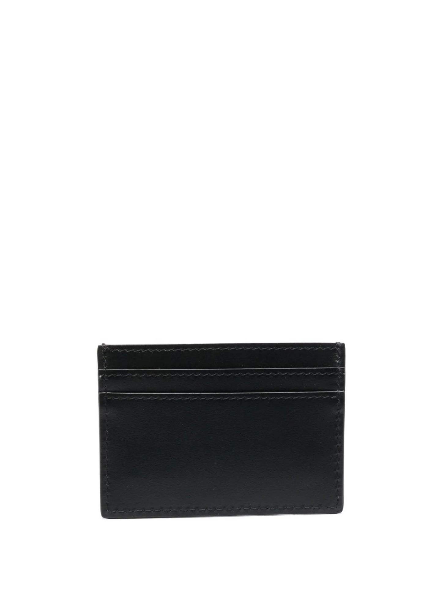 leather logo-lettering cardholder
