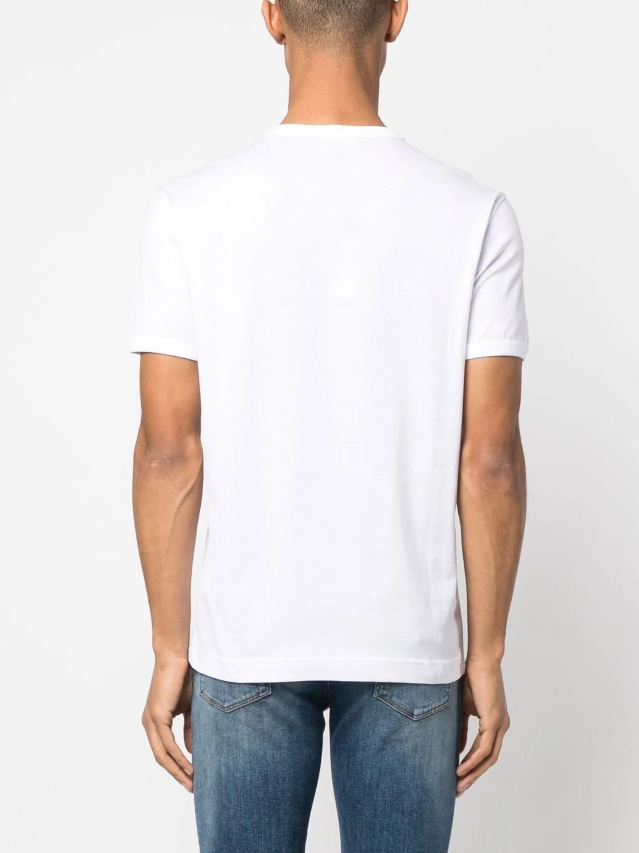 embroidered cotton T-shirt