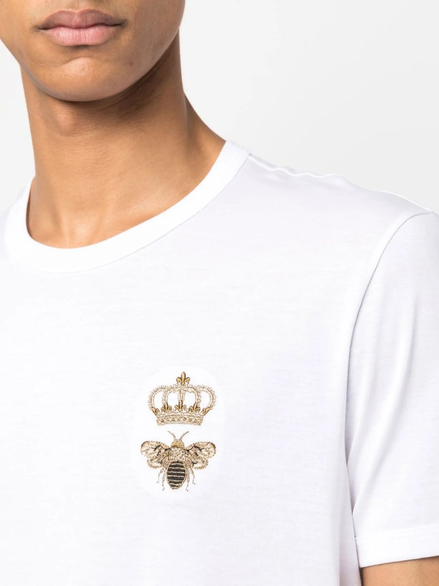 embroidered cotton T-shirt