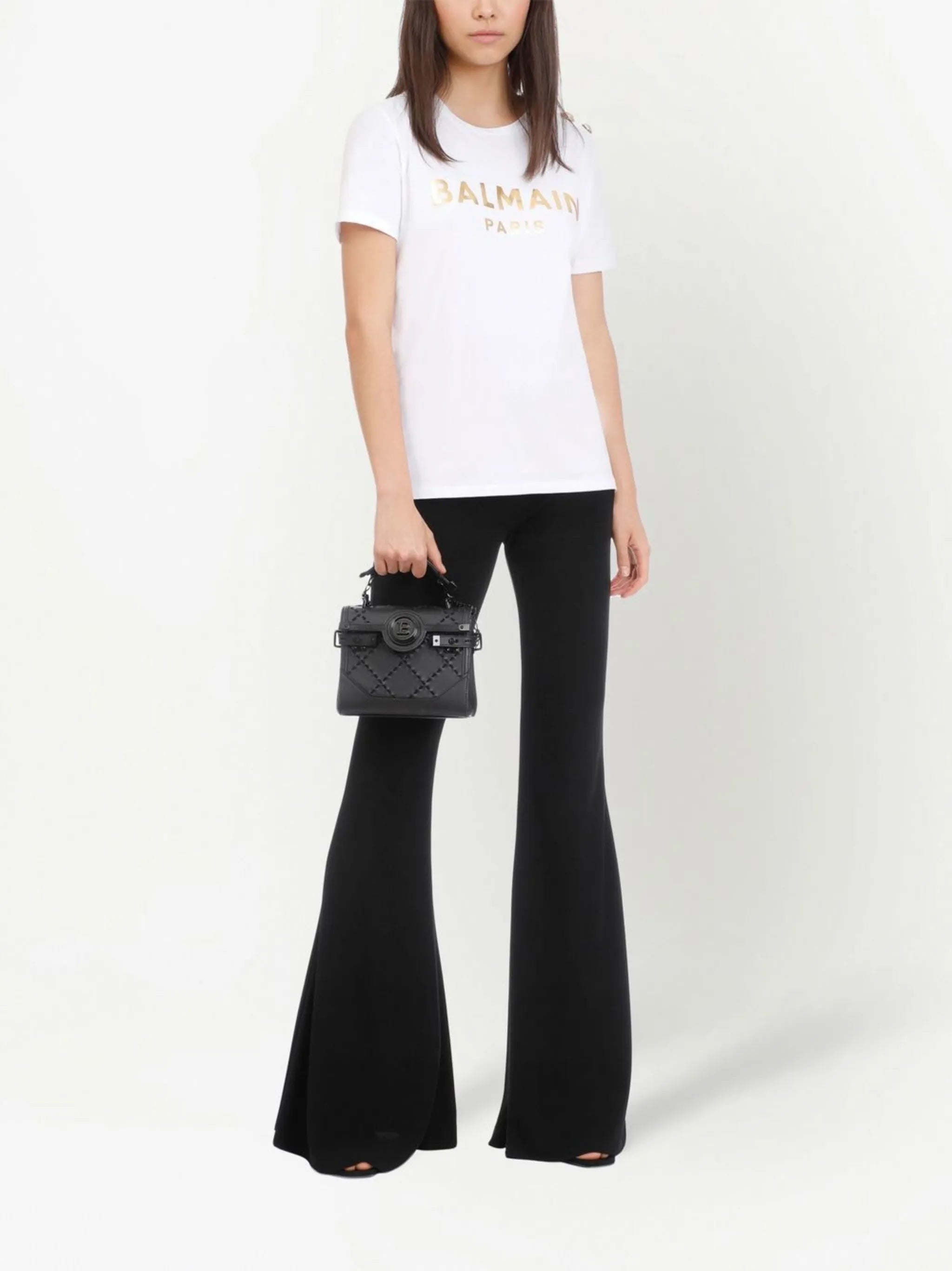 metallic-logo T-shirt