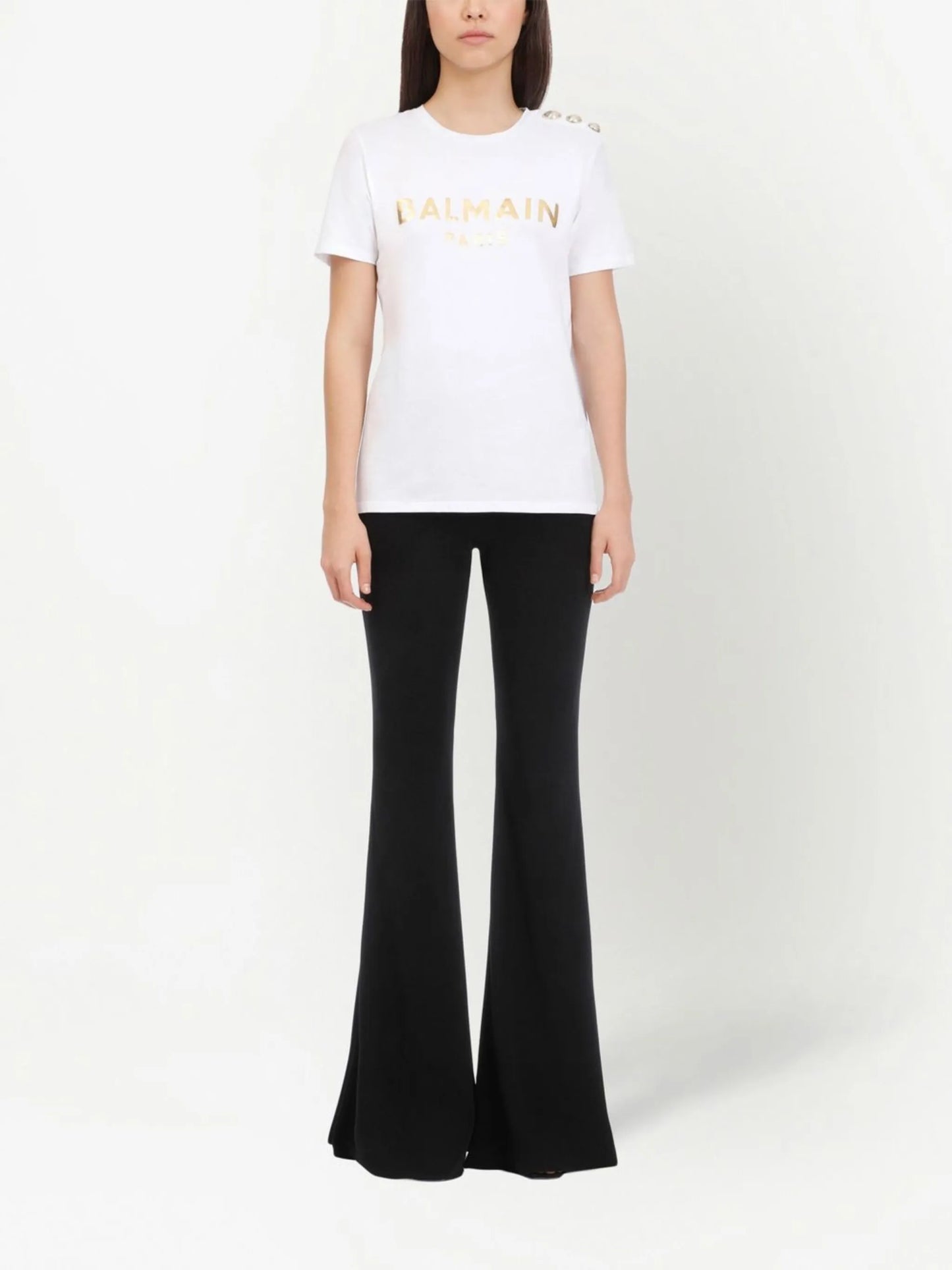 metallic-logo T-shirt