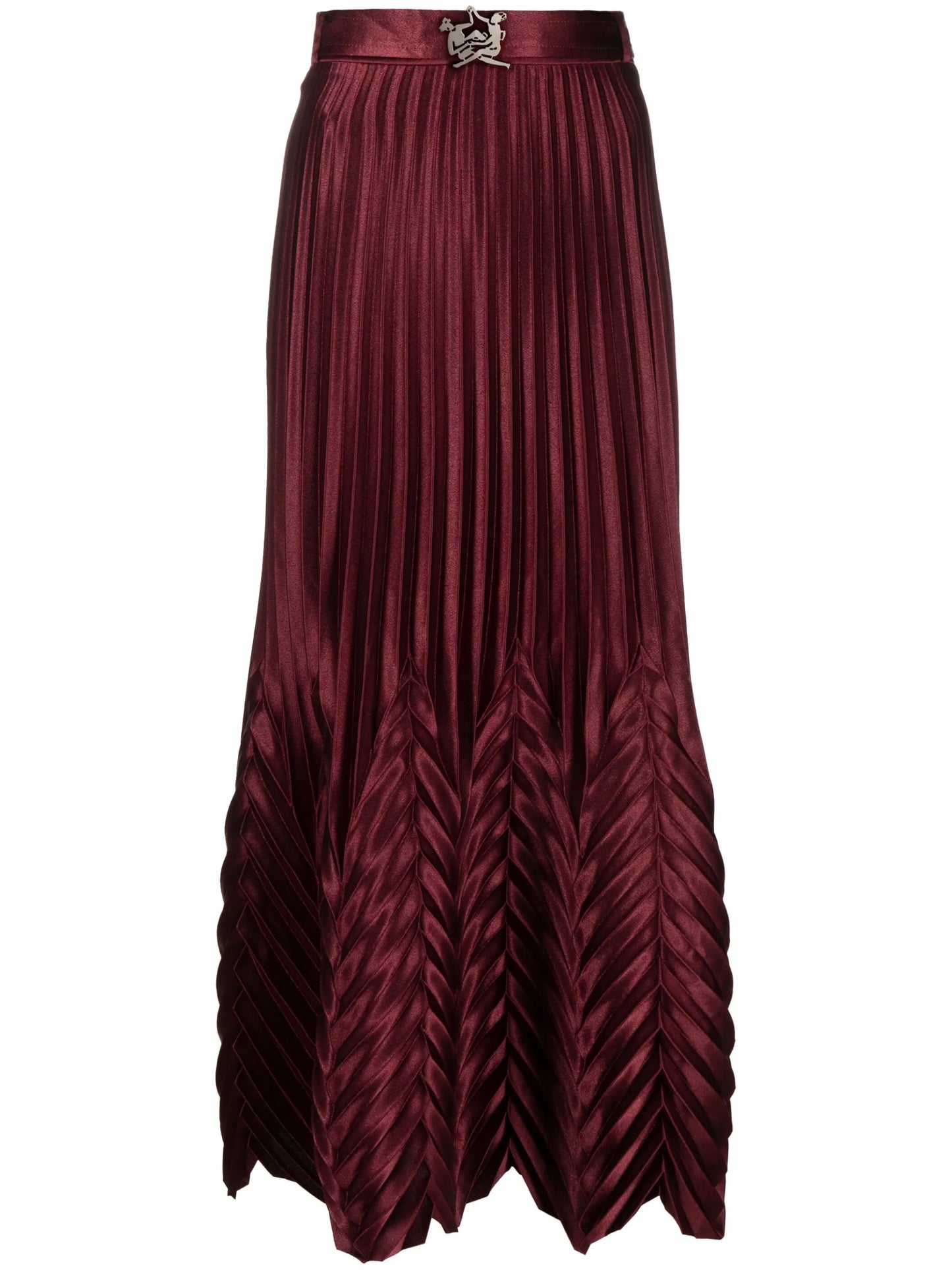 pleated midi skirt