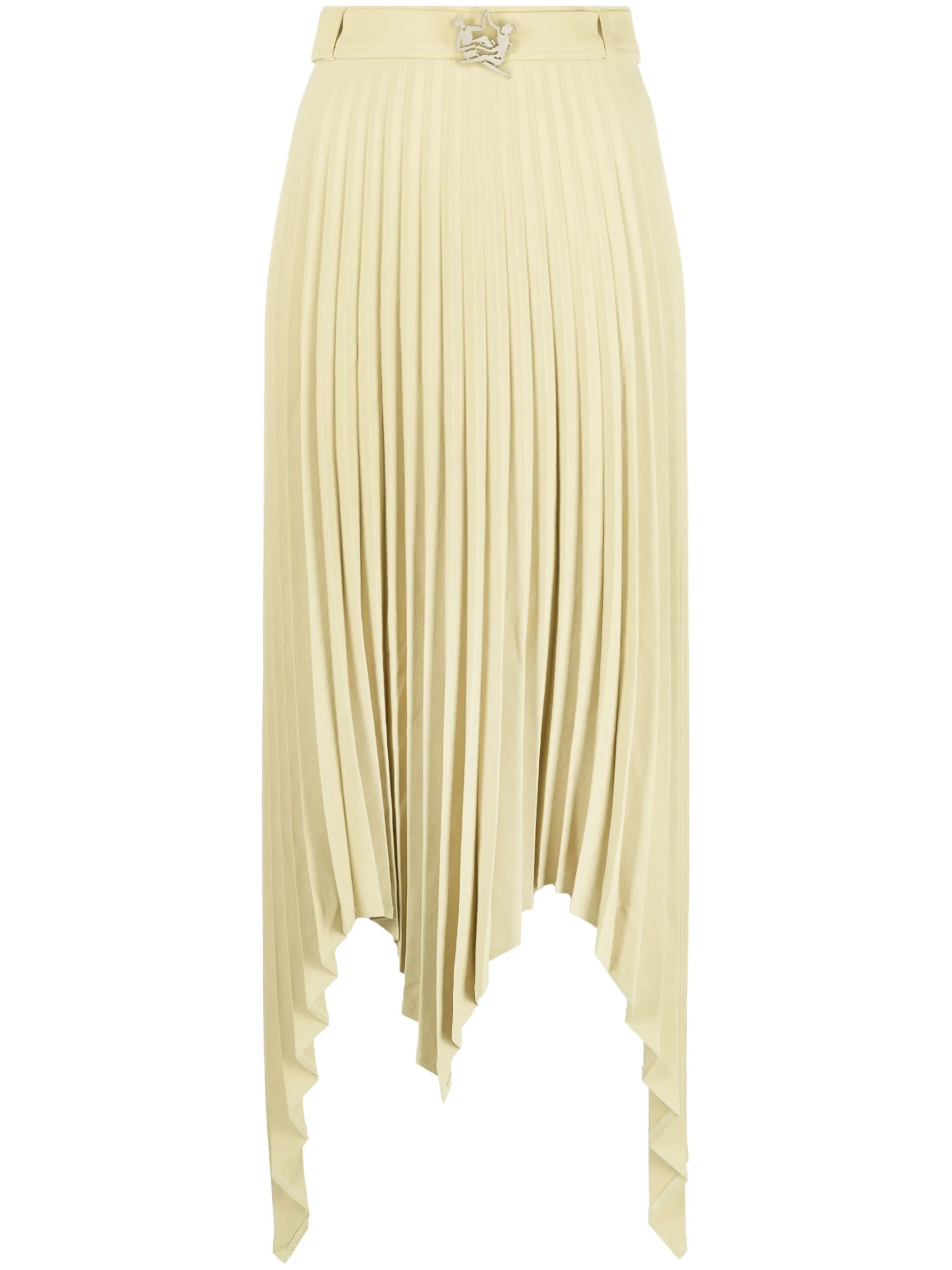 asymmetric pleated skirt