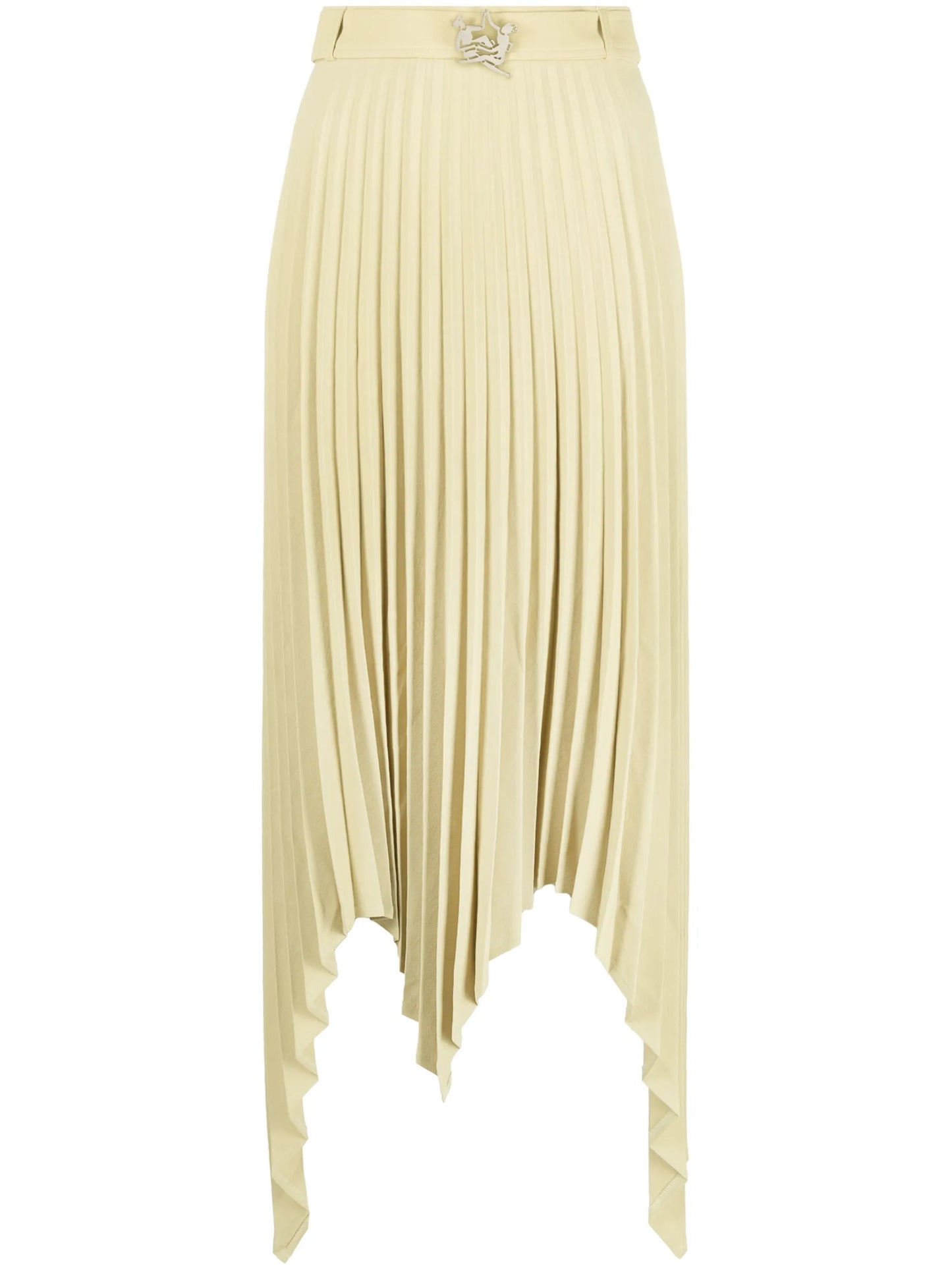 asymmetric pleated skirt