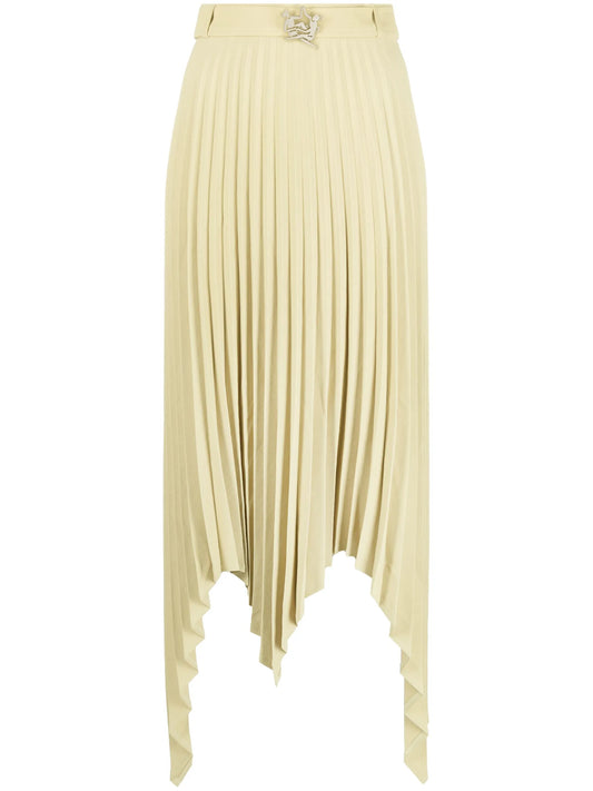 asymmetric pleated skirt