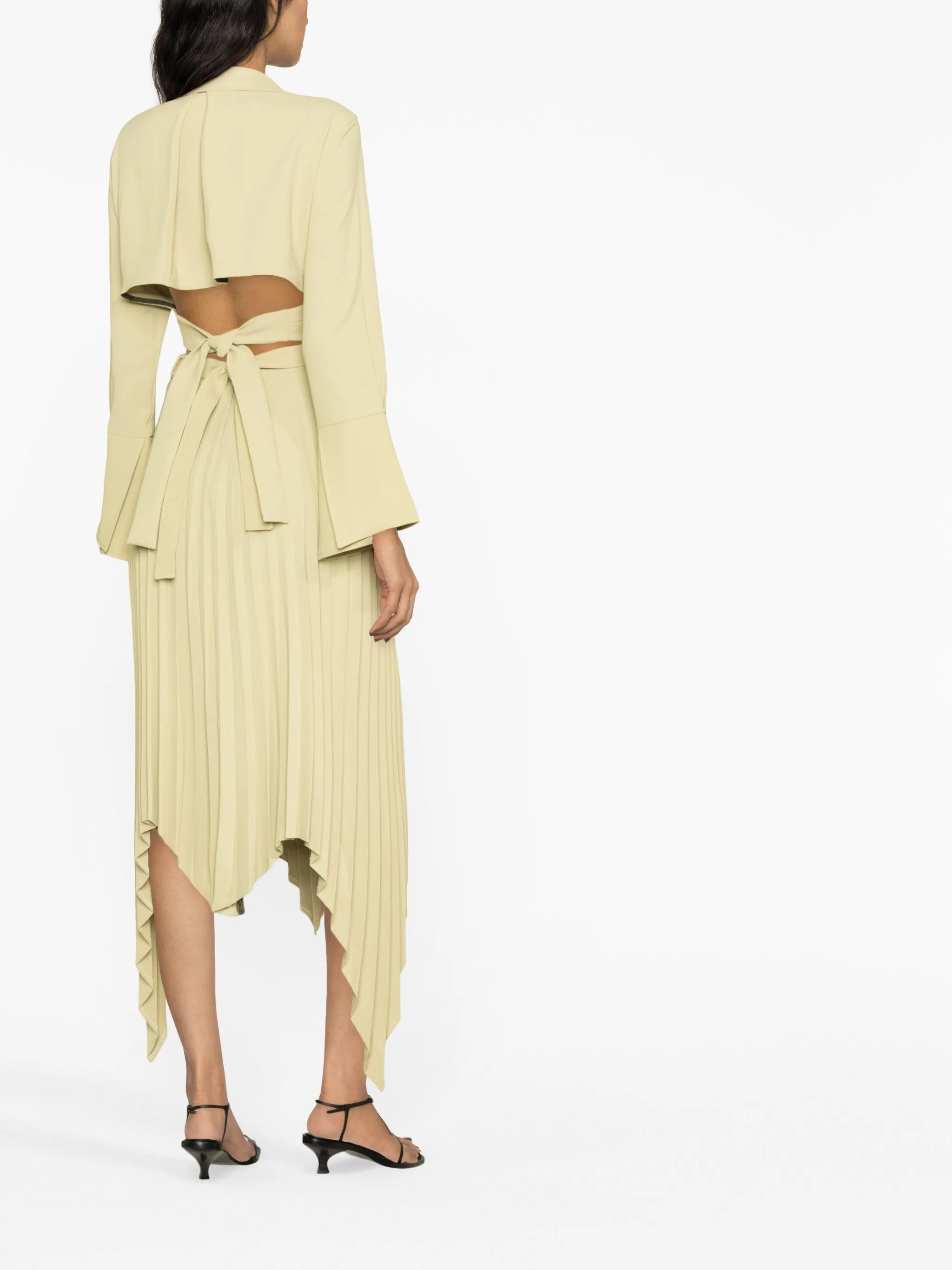 asymmetric pleated skirt
