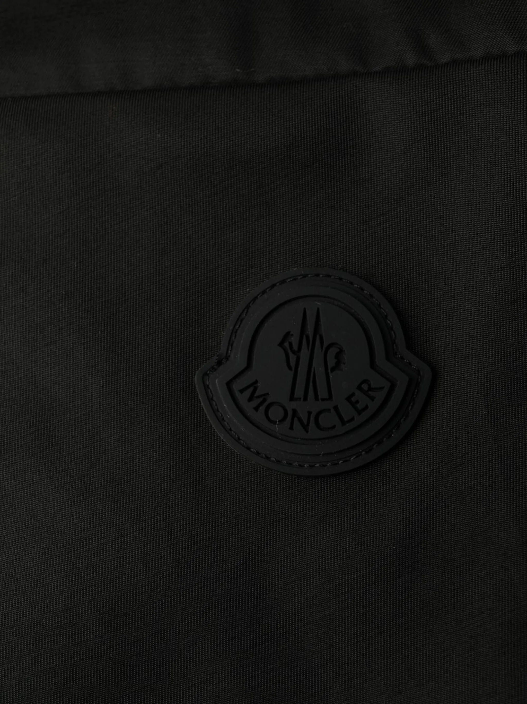 logo-patch straight-leg trousers