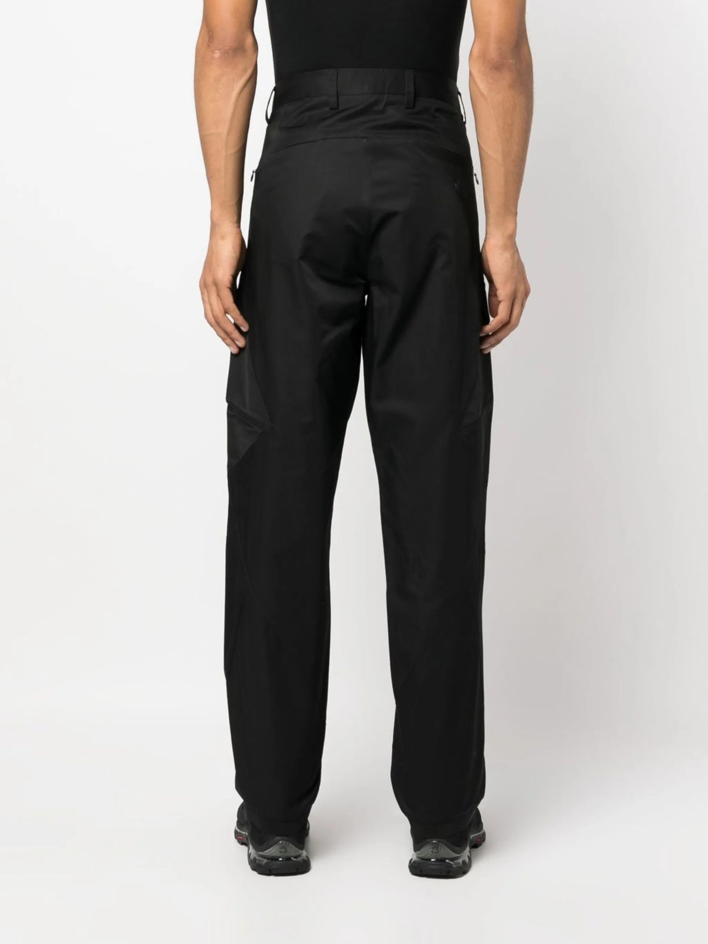 logo-patch straight-leg trousers
