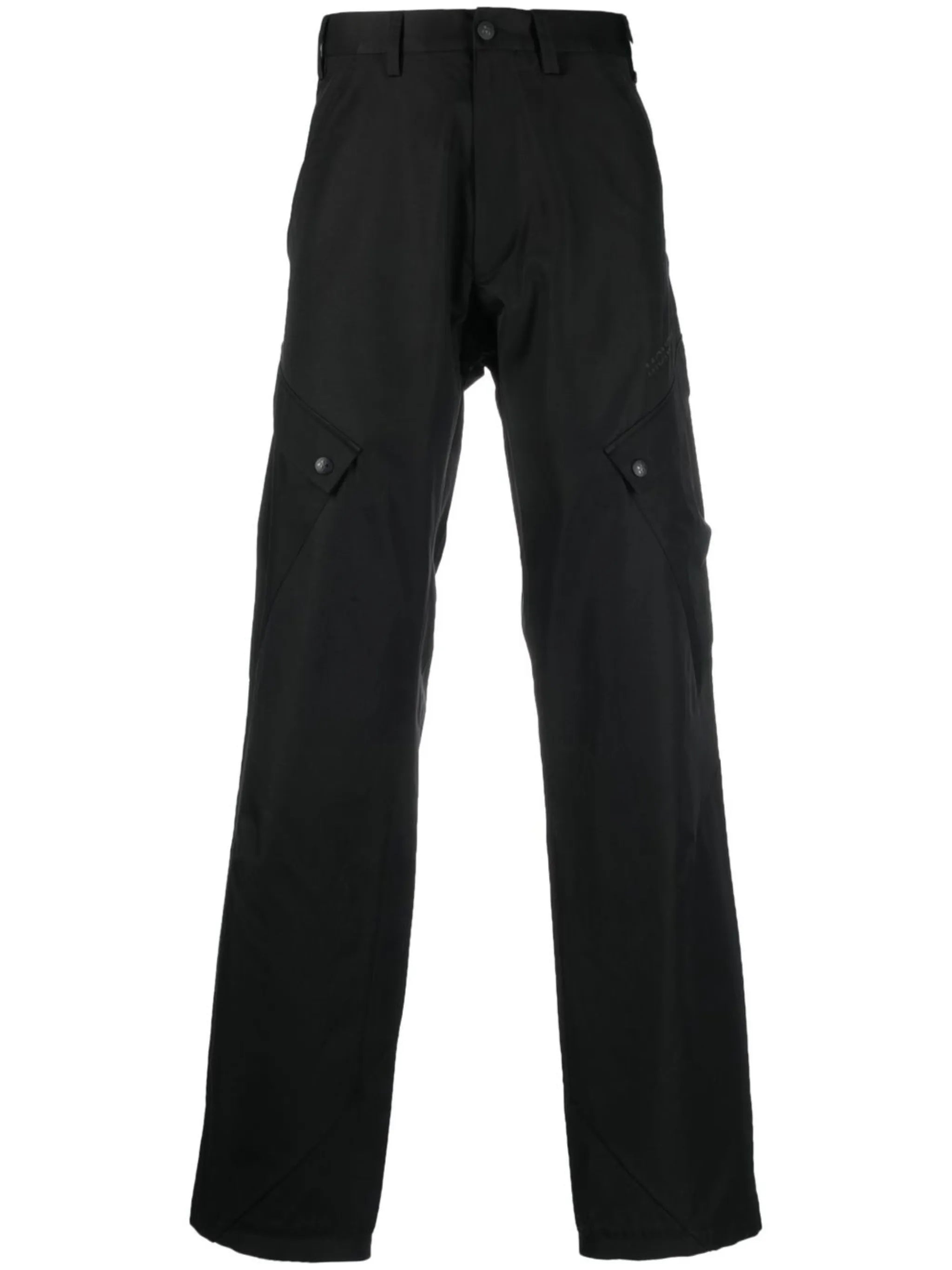 logo-patch straight-leg trousers