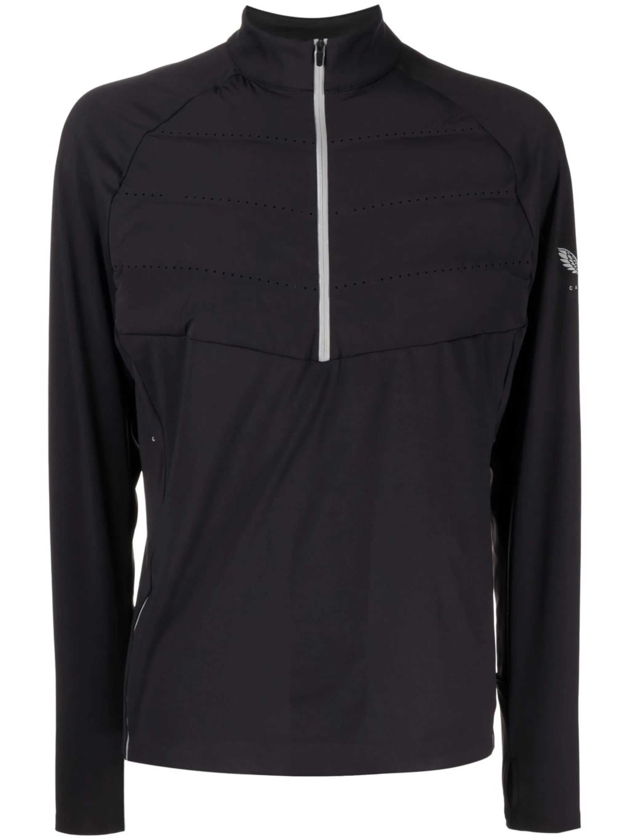 zip-front logo-print jacket