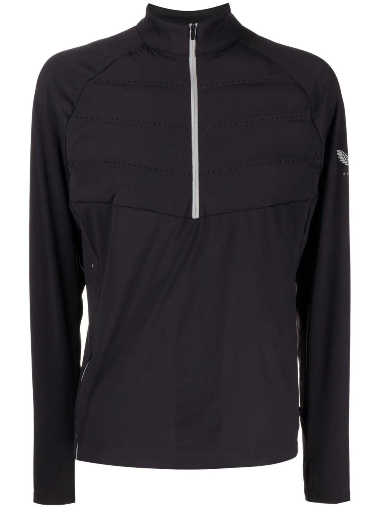 zip-front logo-print jacket