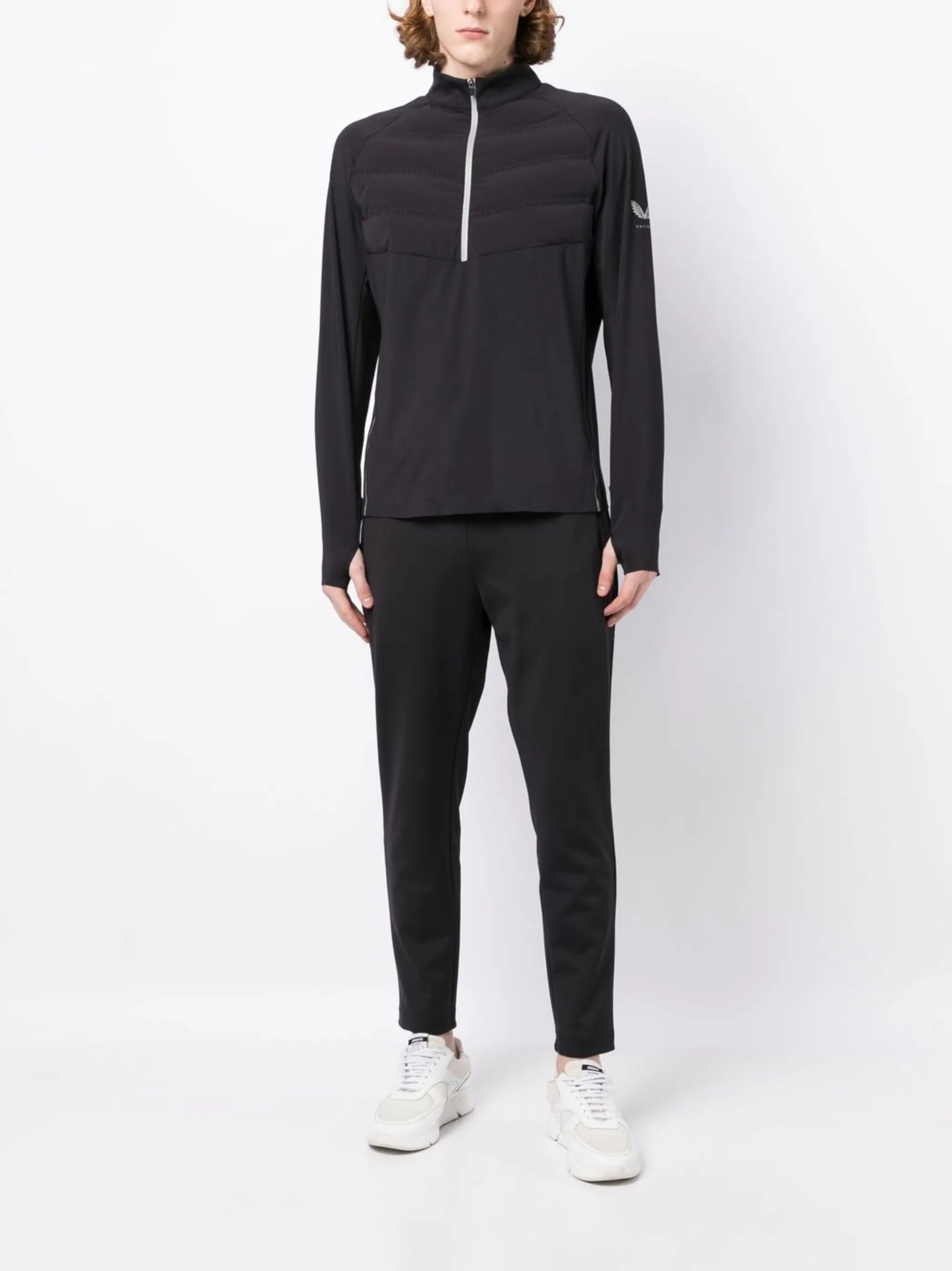 zip-front logo-print jacket
