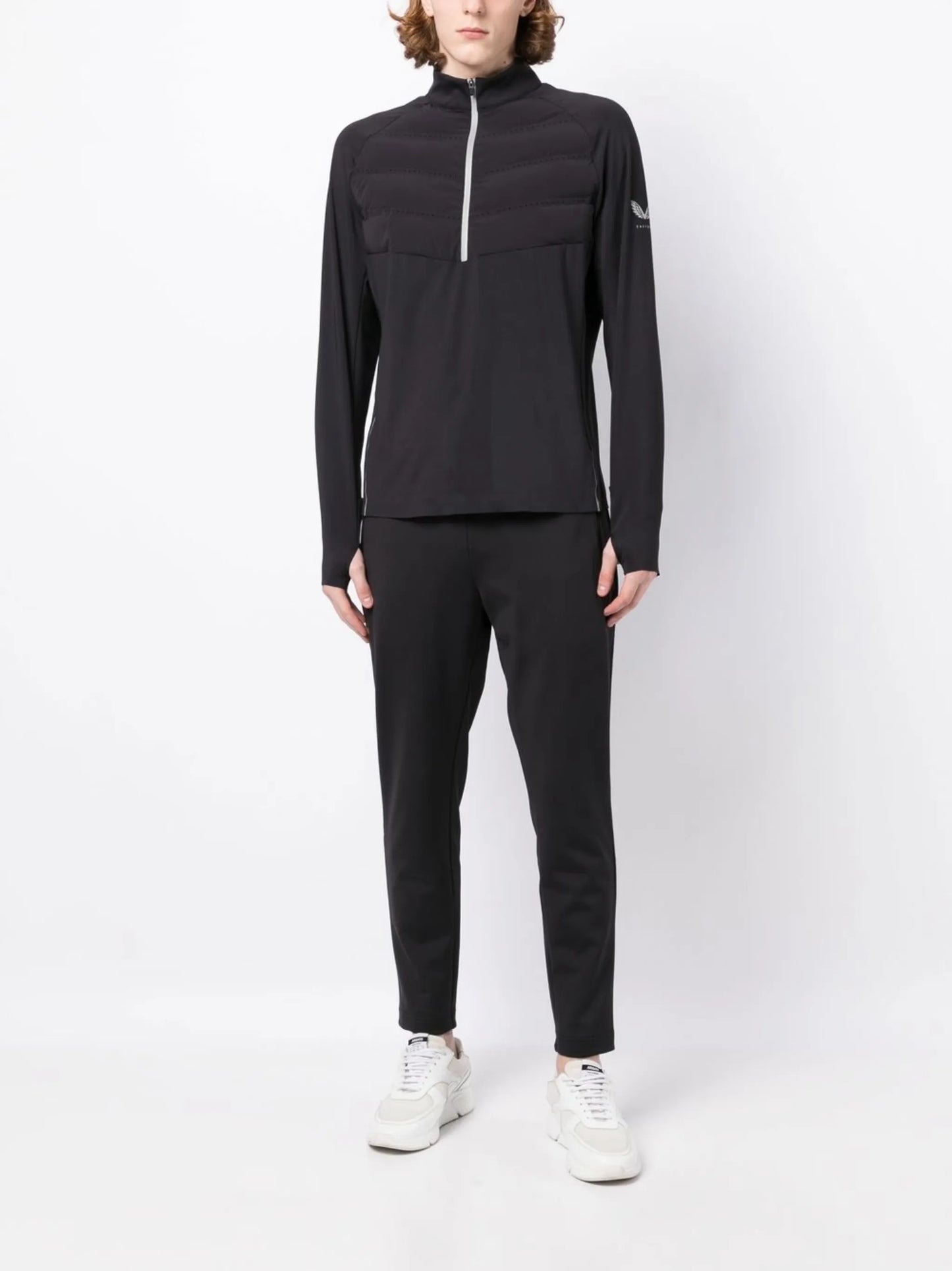 zip-front logo-print jacket