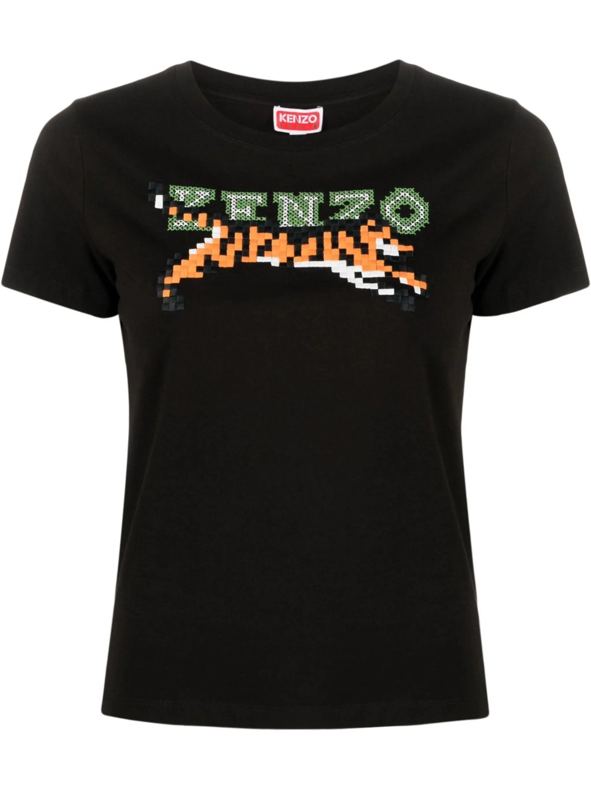 embroidered-design T-shirt