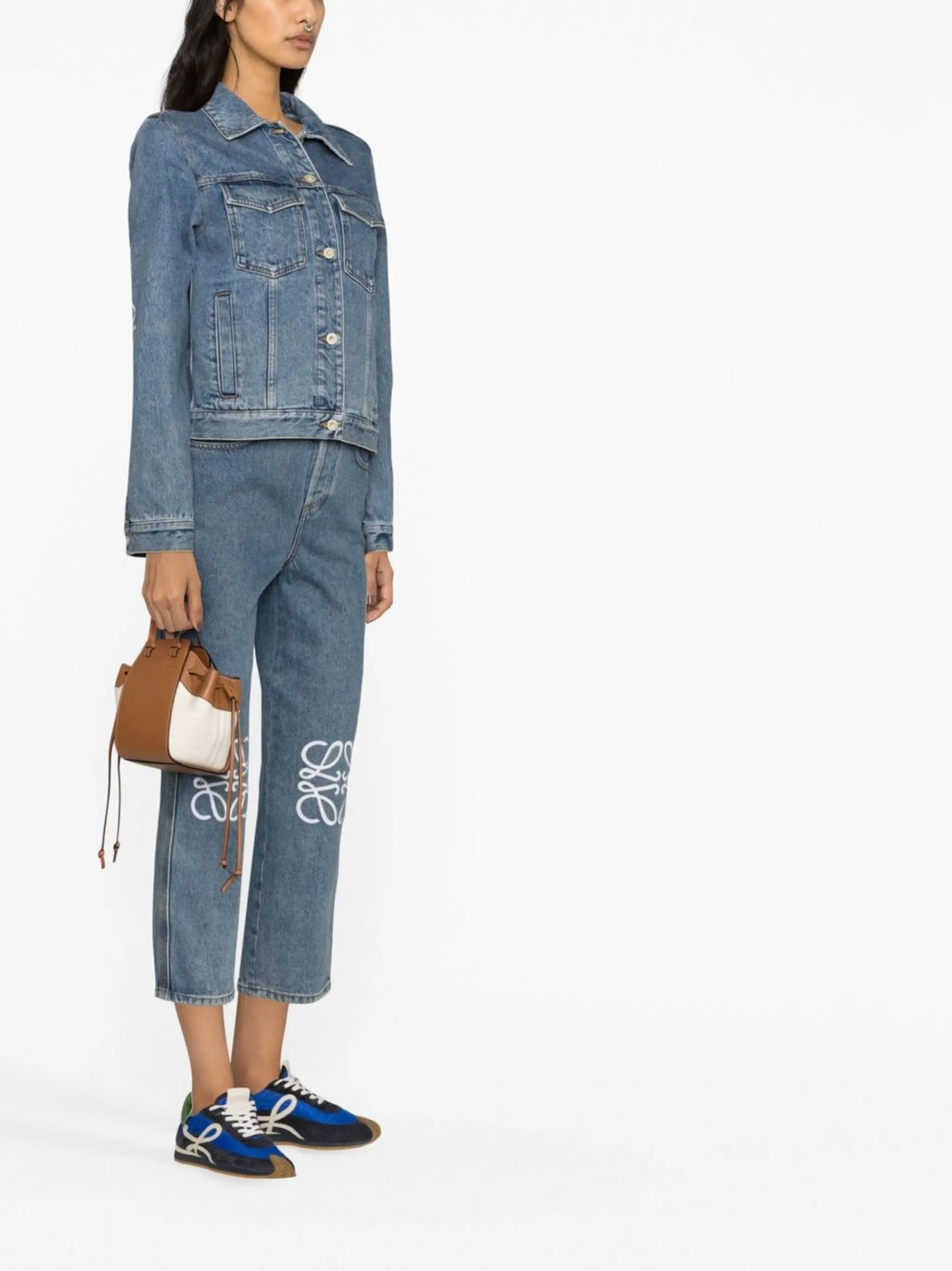 embroidered Anagram denim jacket