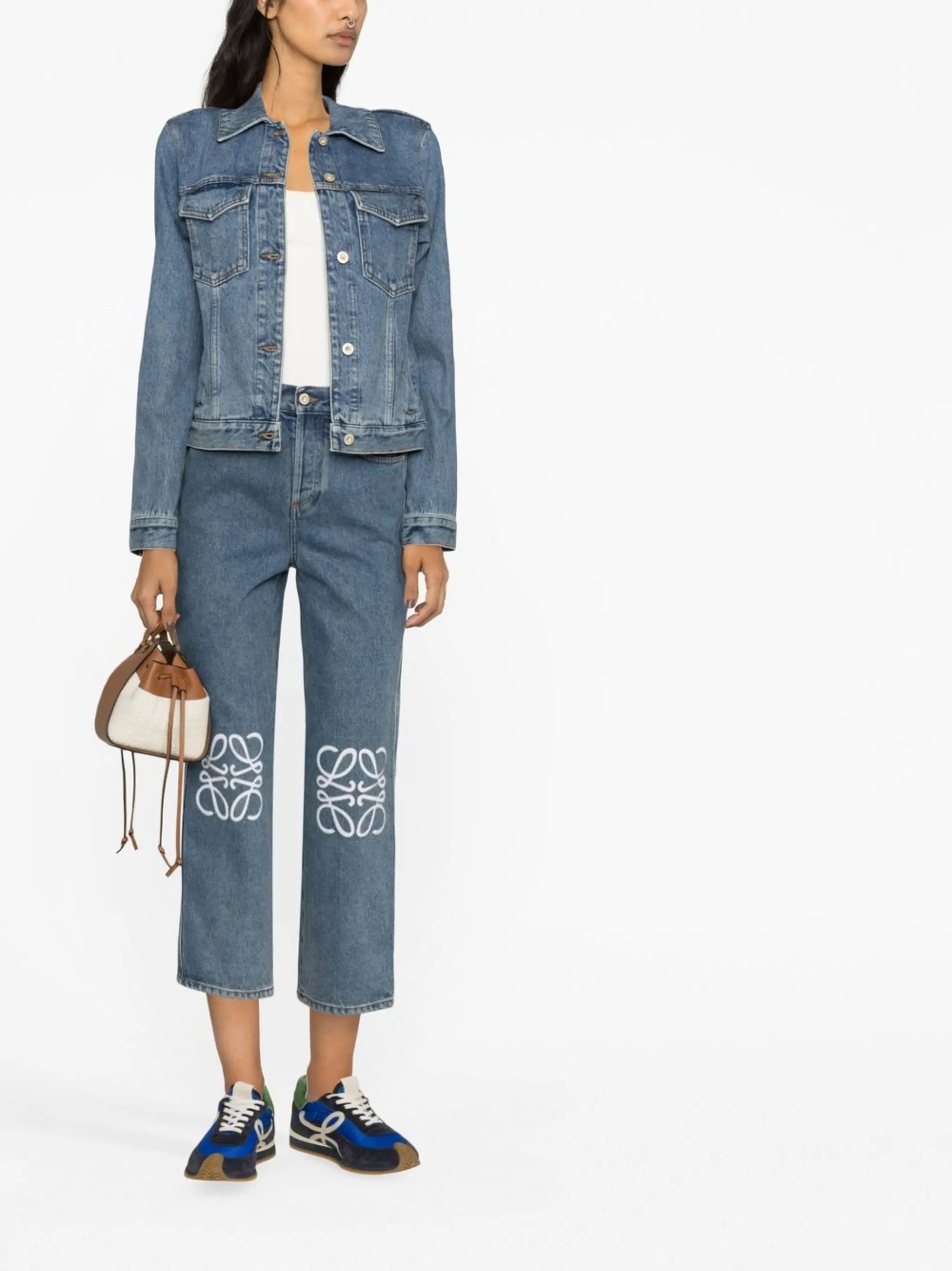 embroidered Anagram denim jacket