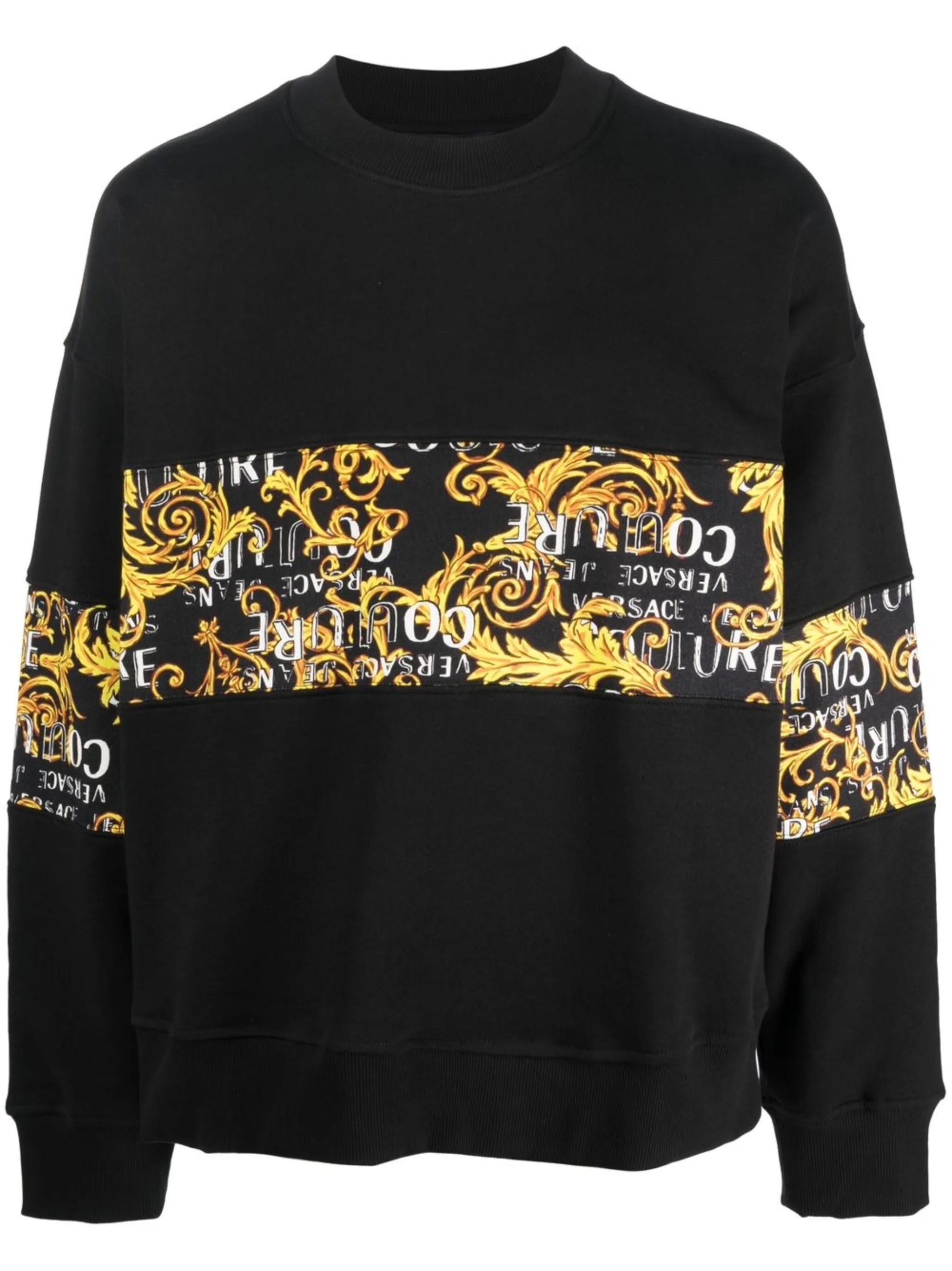 baroque pattern-print crew neck sweatshirt