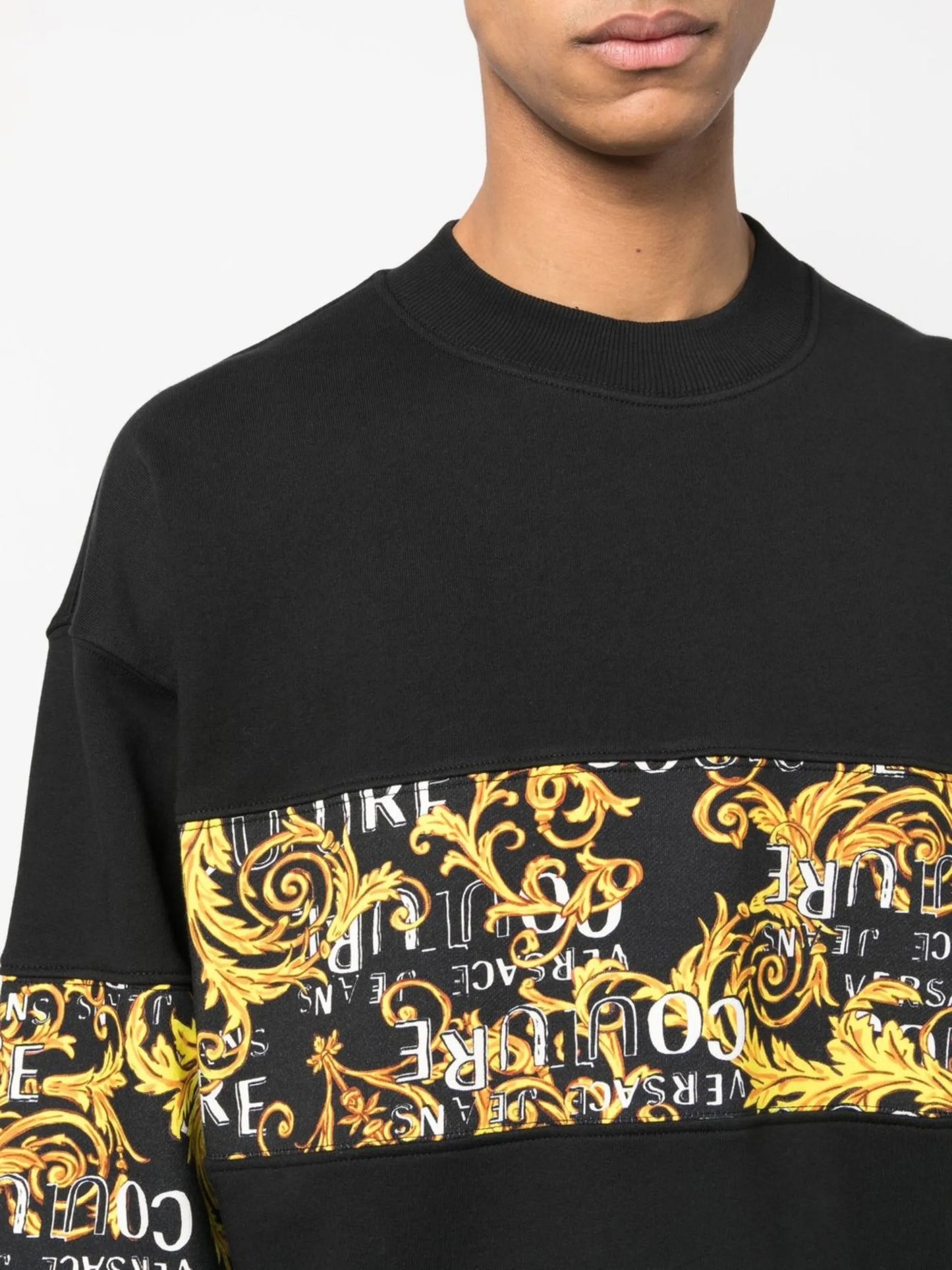 baroque pattern-print crew neck sweatshirt
