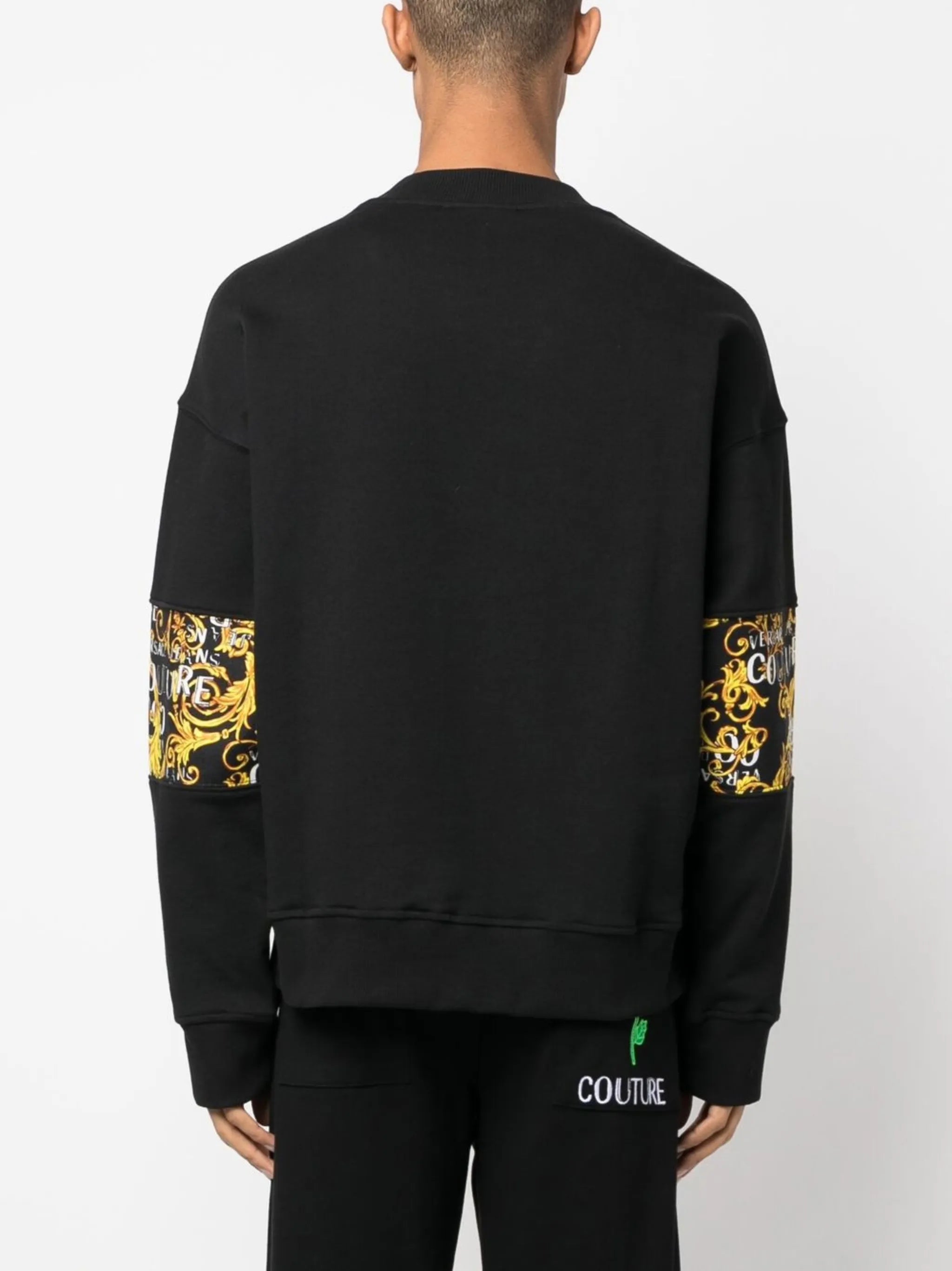 baroque pattern-print crew neck sweatshirt