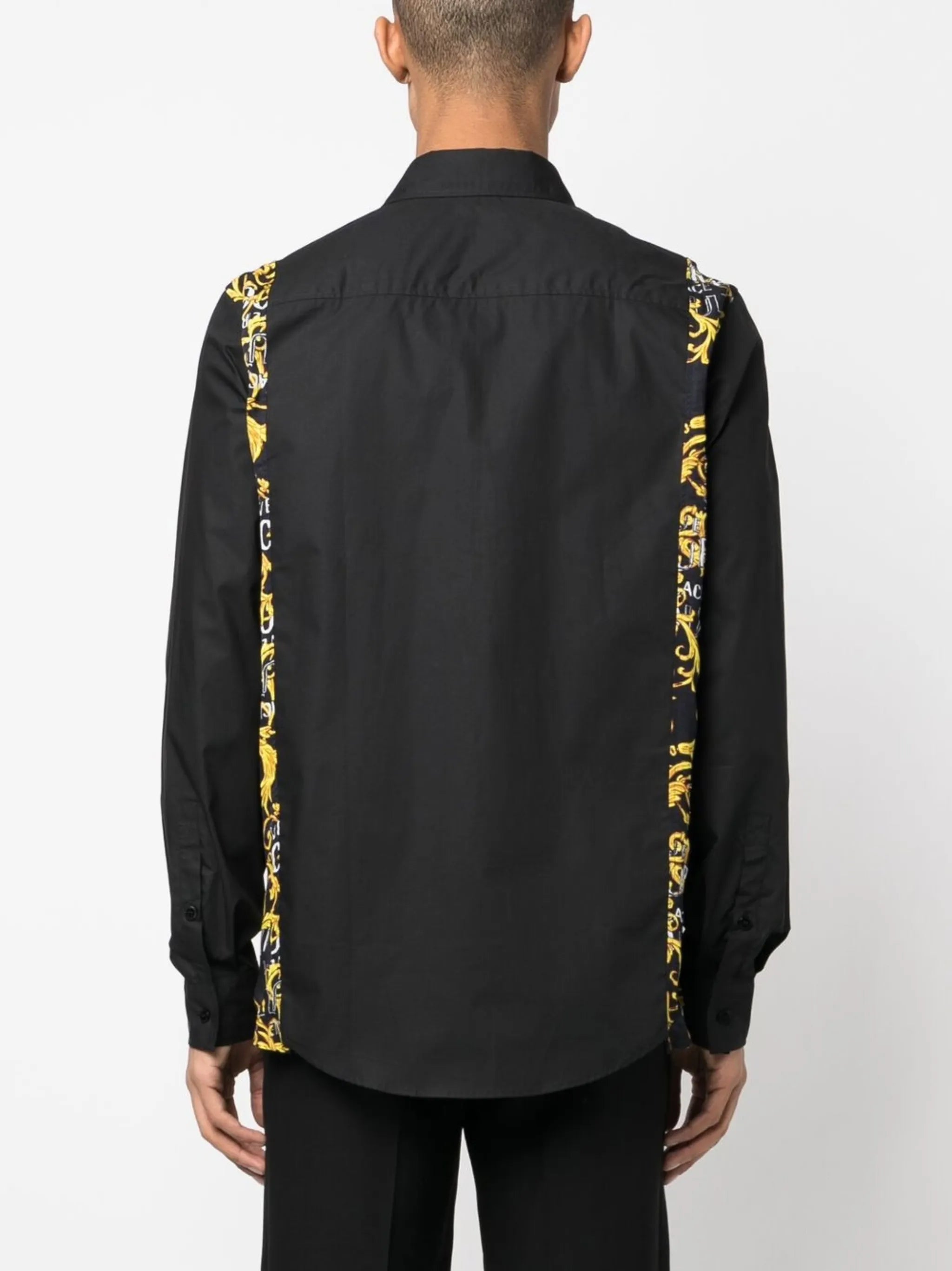baroque-panelled long-sleeve shirt