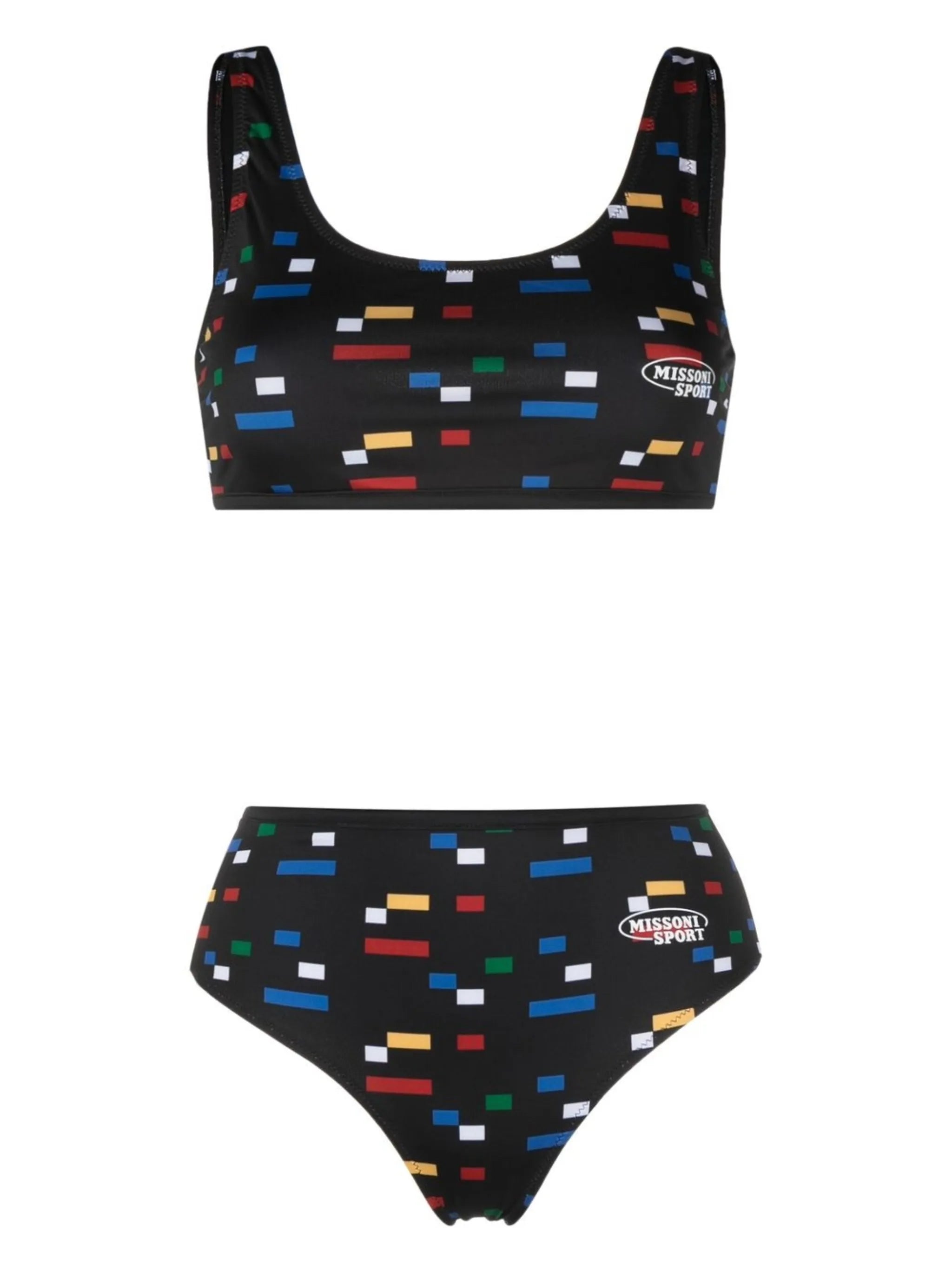 Sport graphic-print bikini