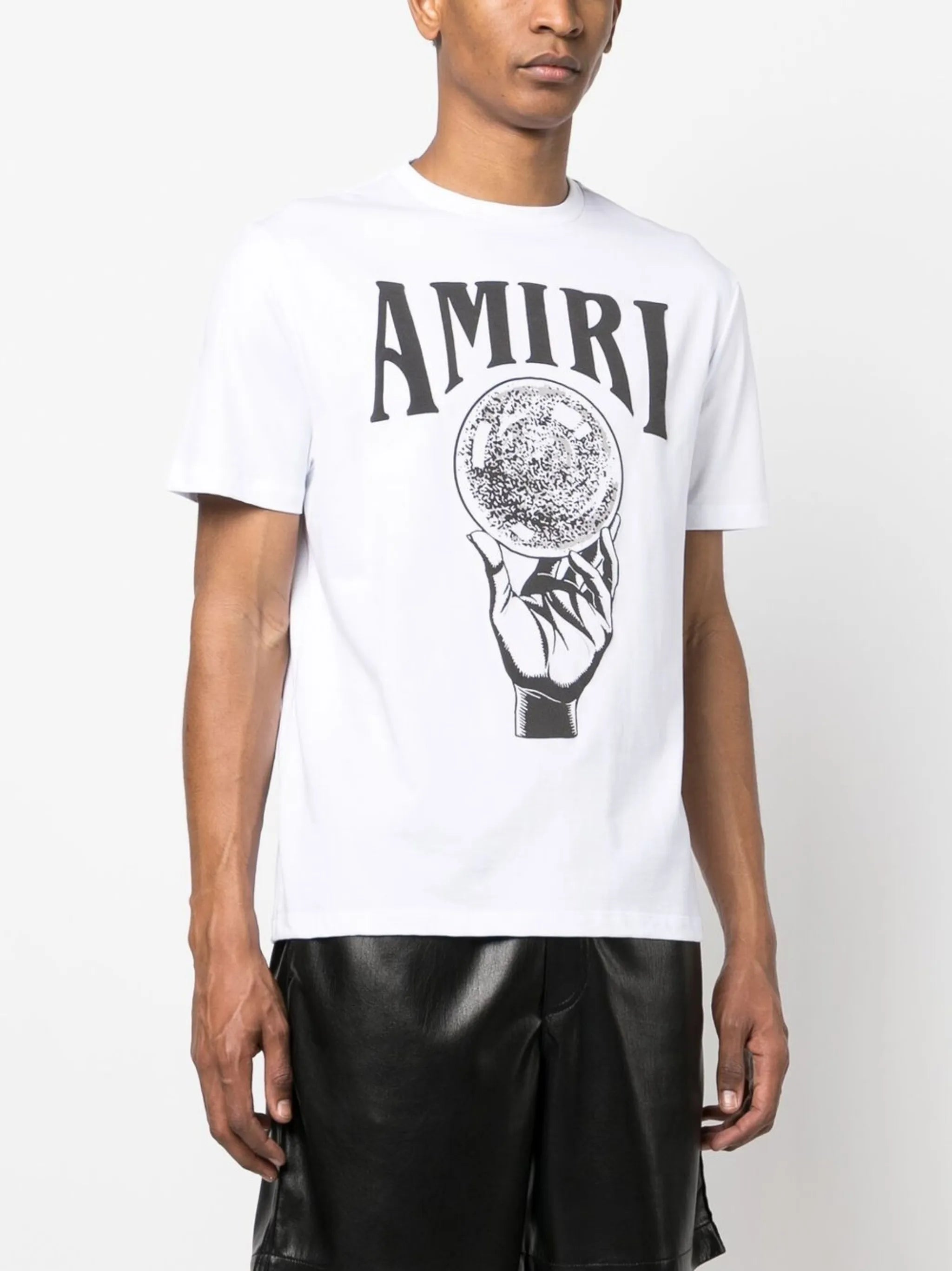 Crystal ball-print cotton T-shirt
