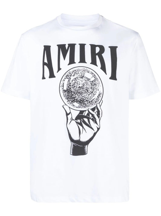Crystal ball-print cotton T-shirt