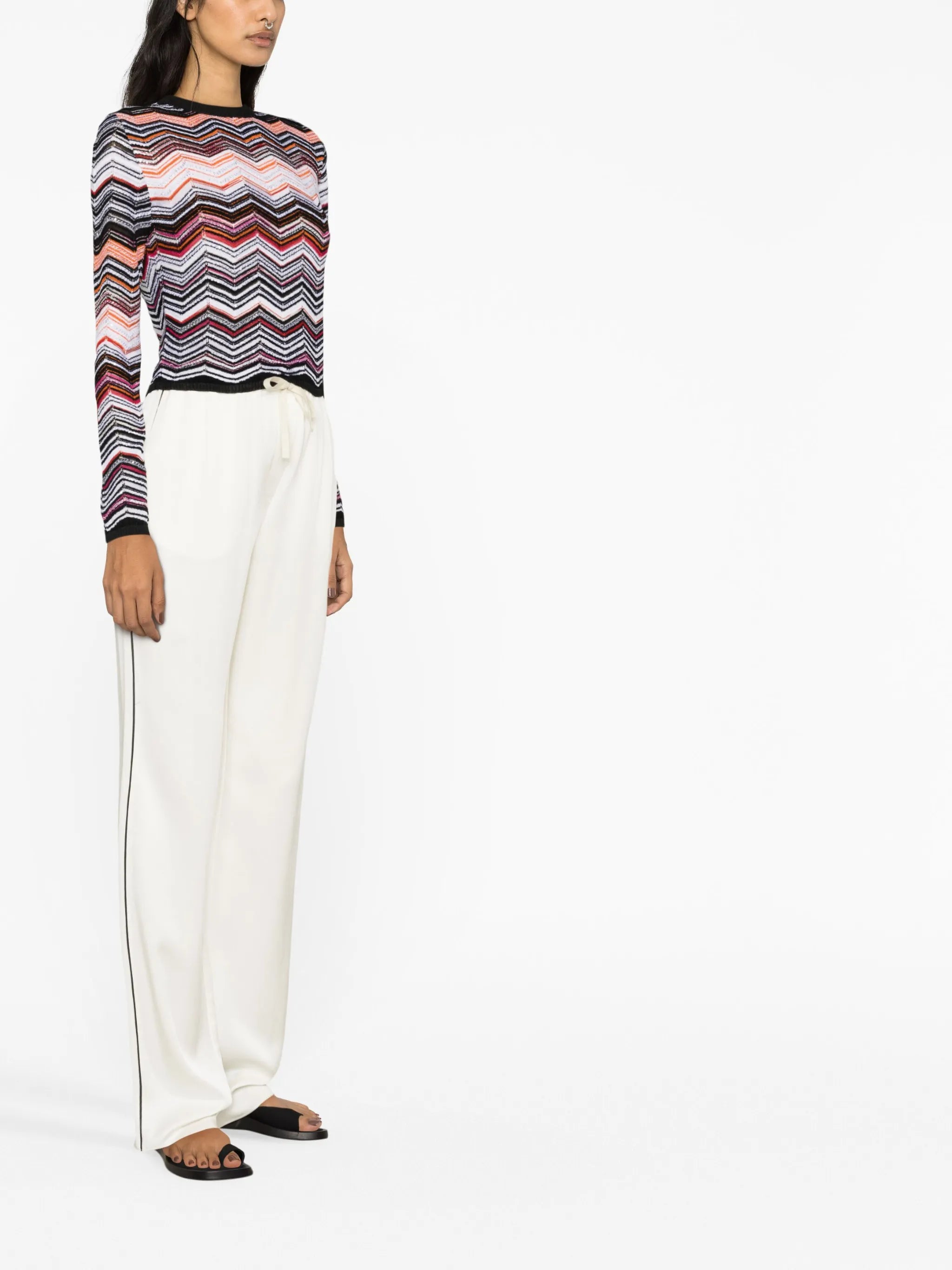 zigzag knitted sweater