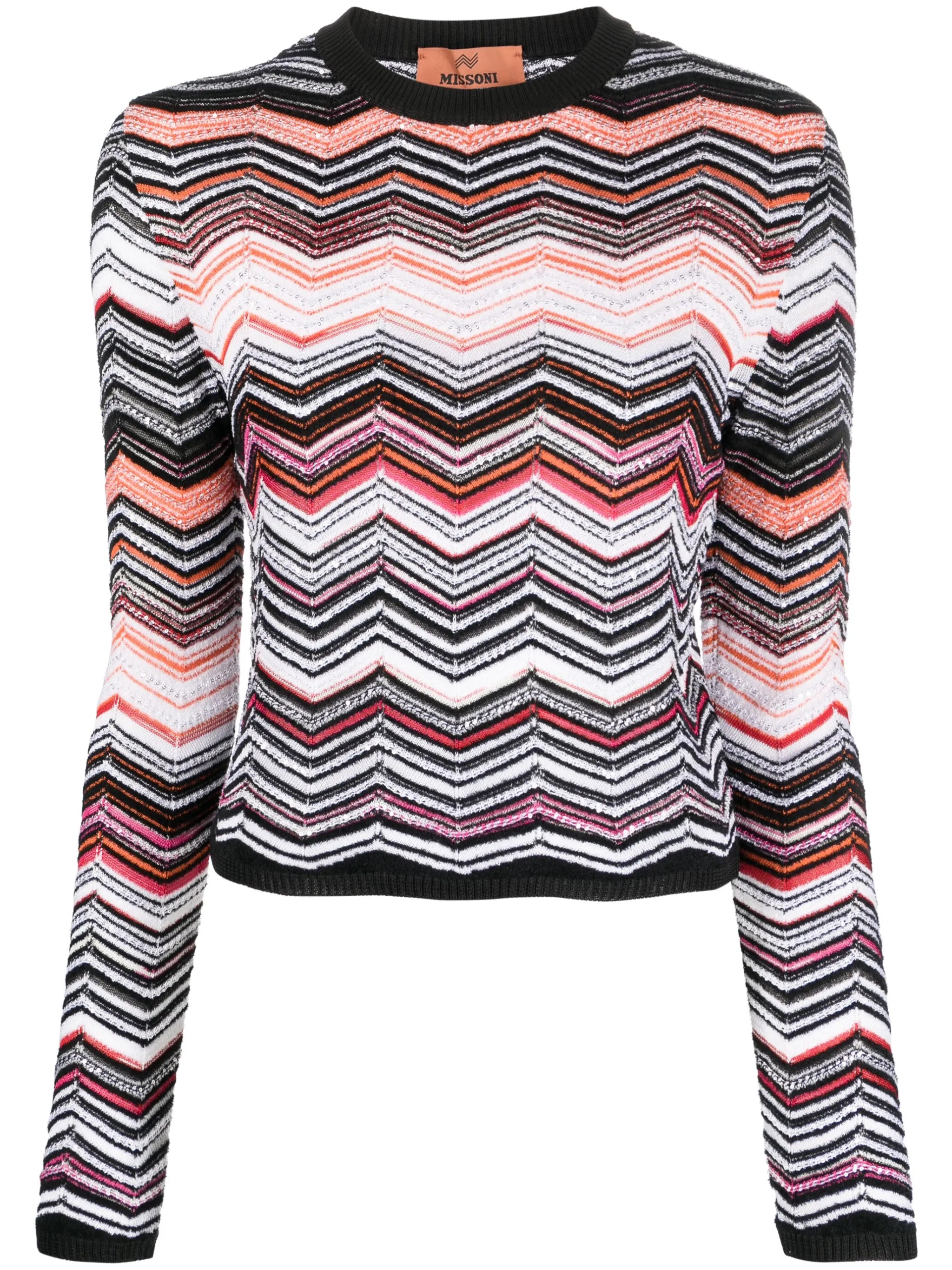 zigzag knitted sweater